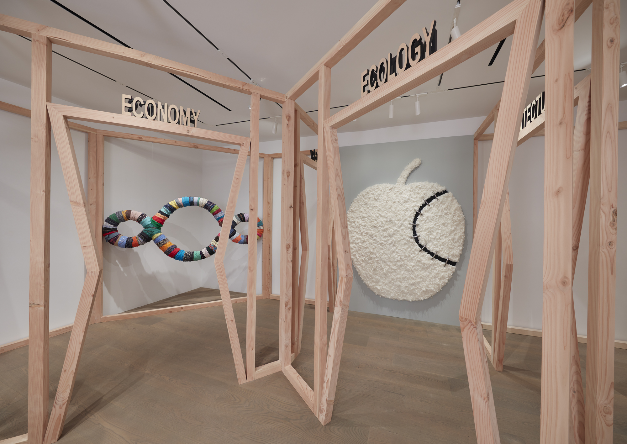 Installation view of Michelangelo Pistoletto's exhibition at Lévy Gorvy New York