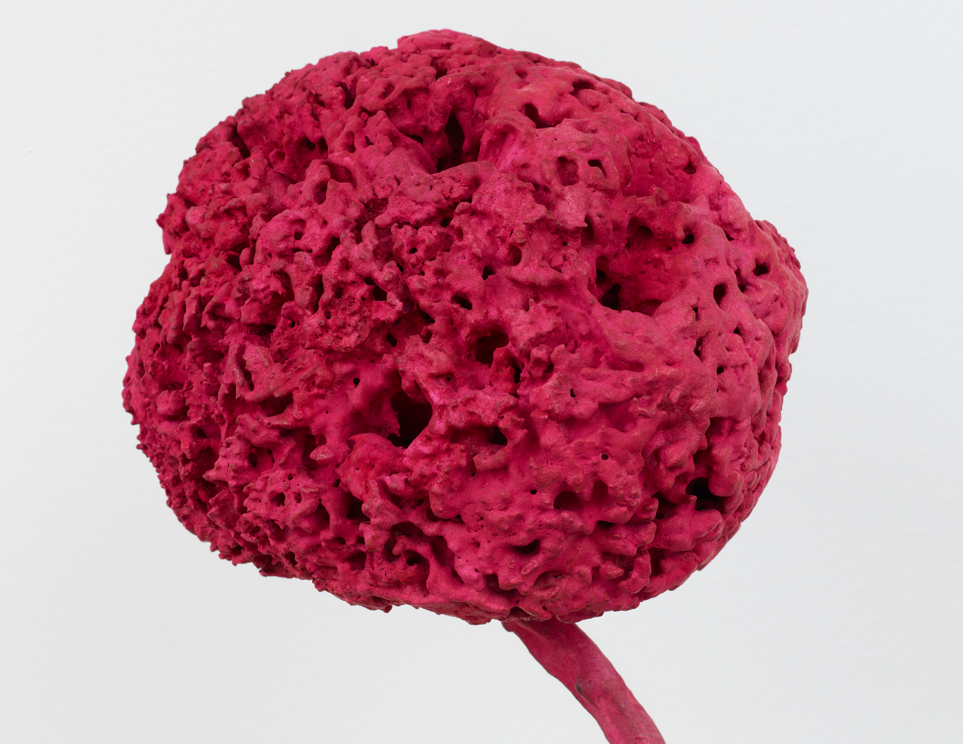 Detail view of Yves Klein's sculpture Untitled Pink Sponge (SE 204), 1959