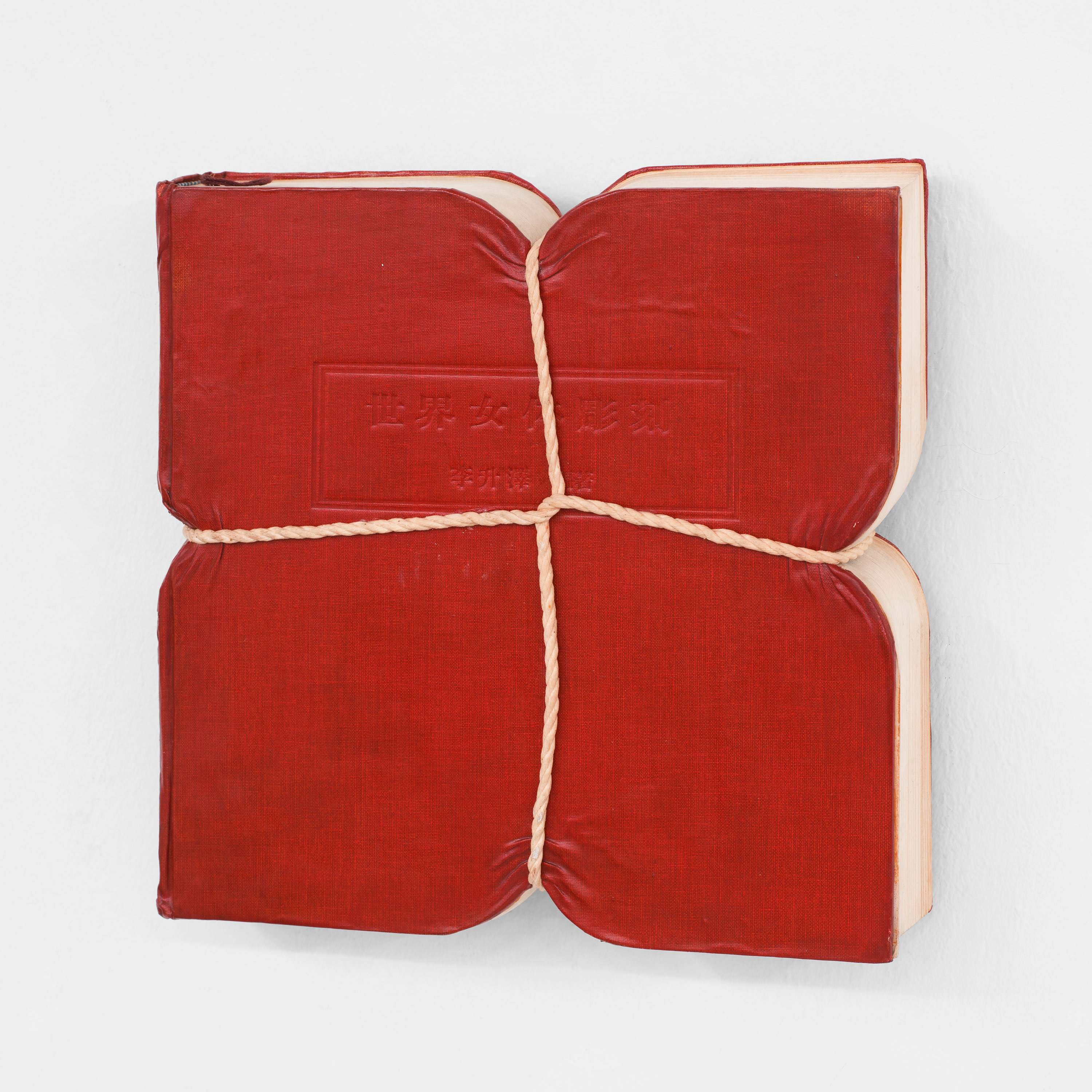 Side view of Seung-Taek Lee's Tied Book, 1976