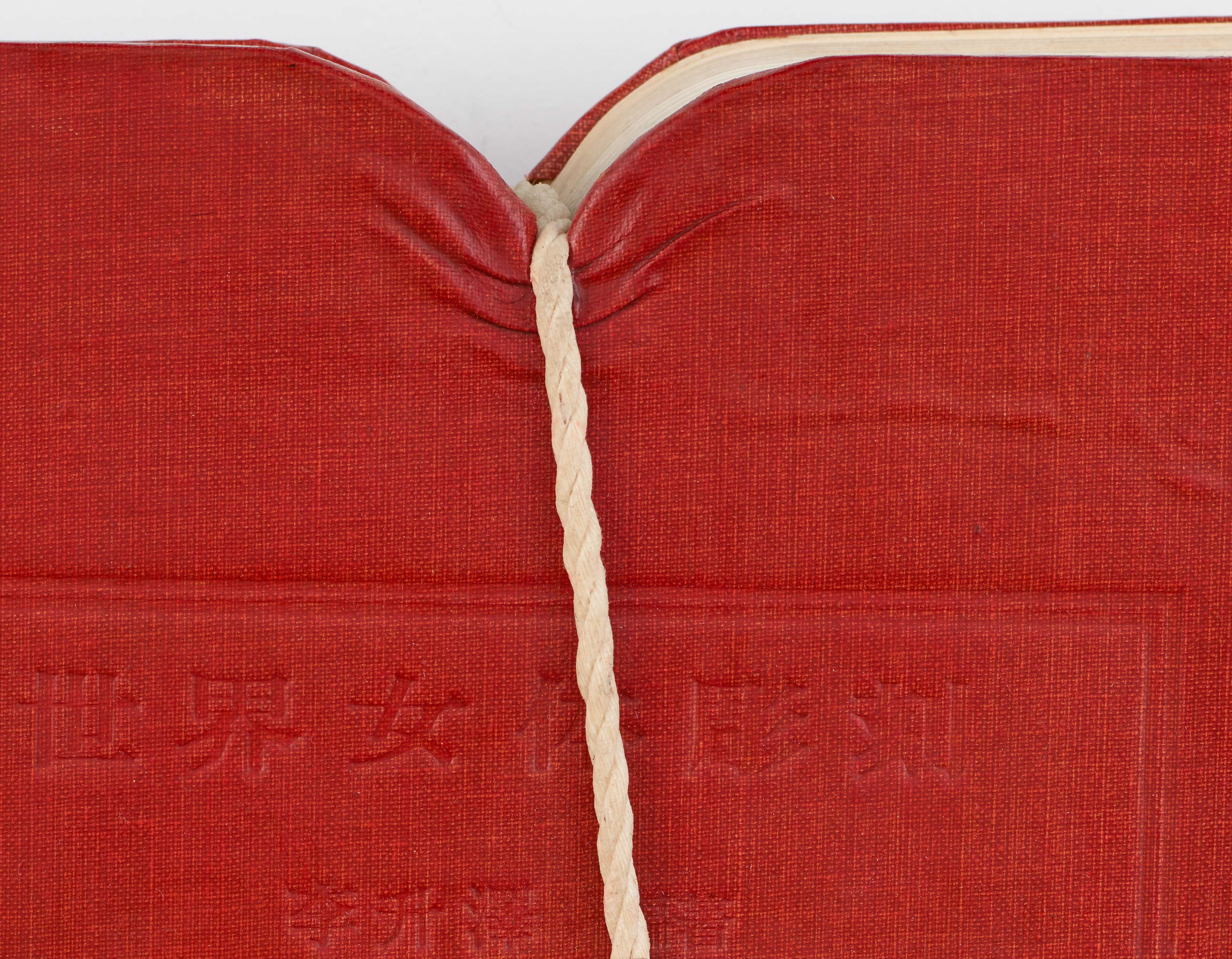 Detail view of Seung-Taek Lee's Tied Book, 1976