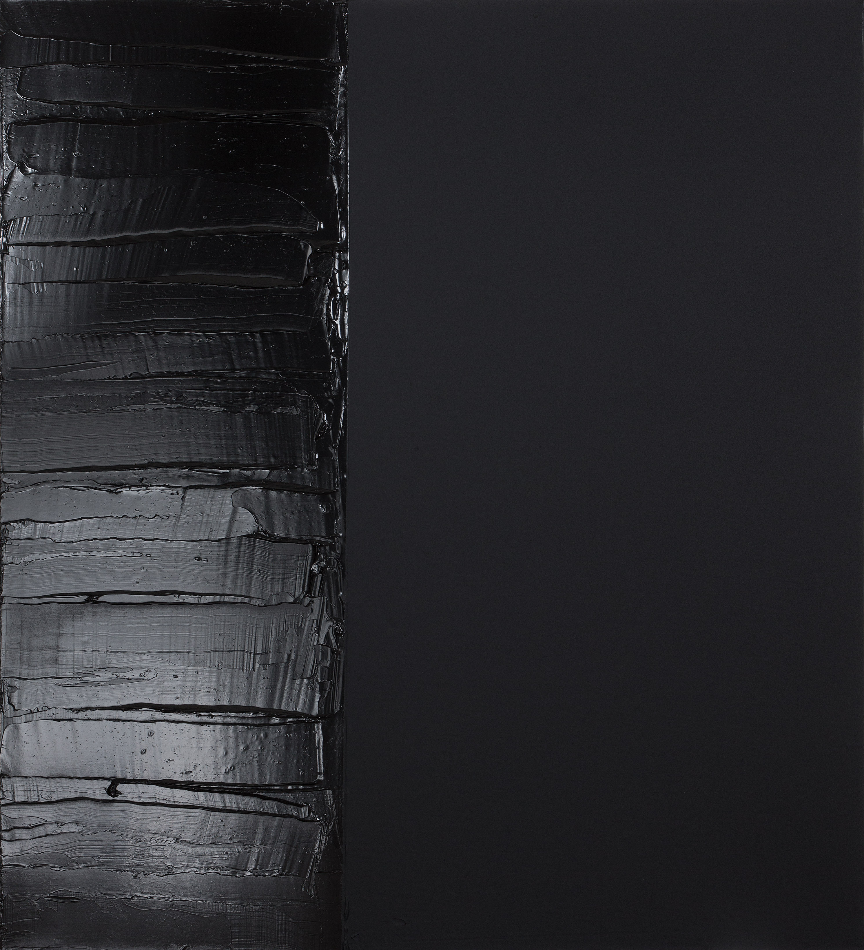 Pierre Soulages's painting 130 x 117 cm 21 Septembre 2018, 2018