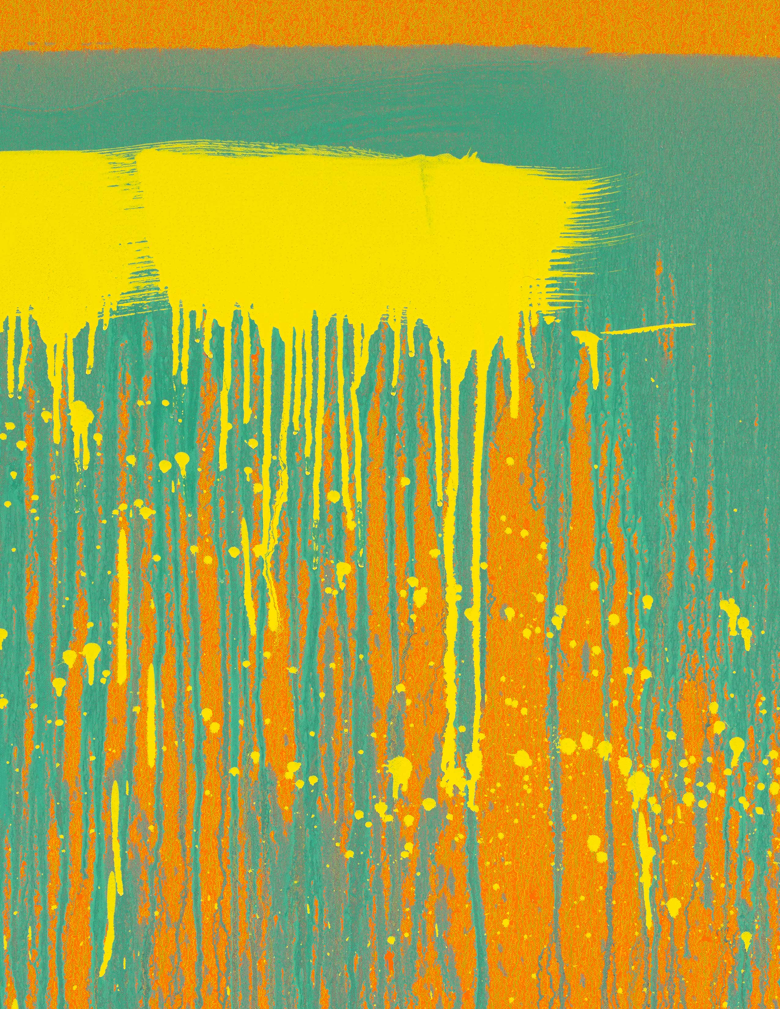 Detail view of Pat Steir's painting Untitled VIII 2019 Taipei, 2019