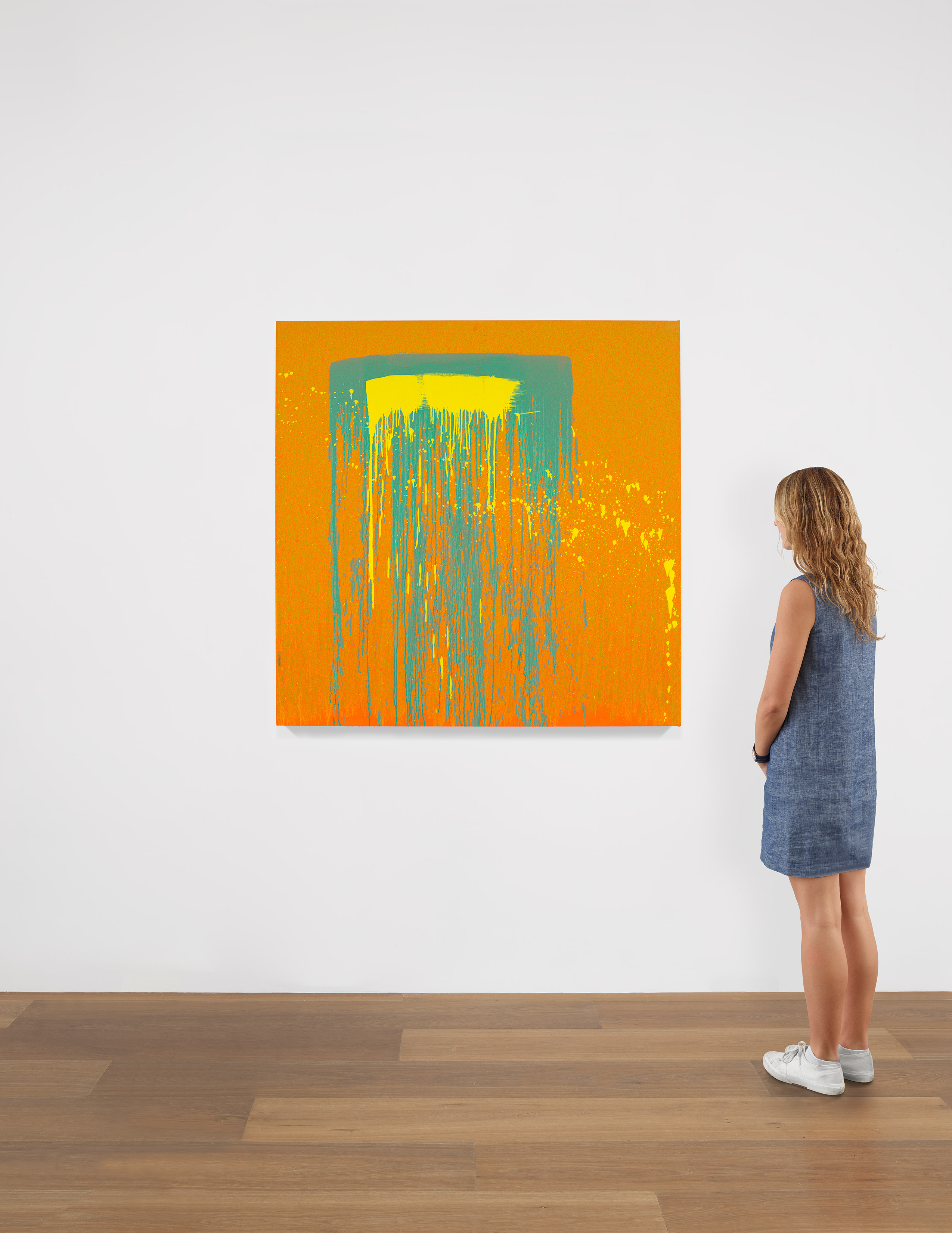 Scale view of Pat Steir's painting Untitled VIII 2019 Taipei, 2019