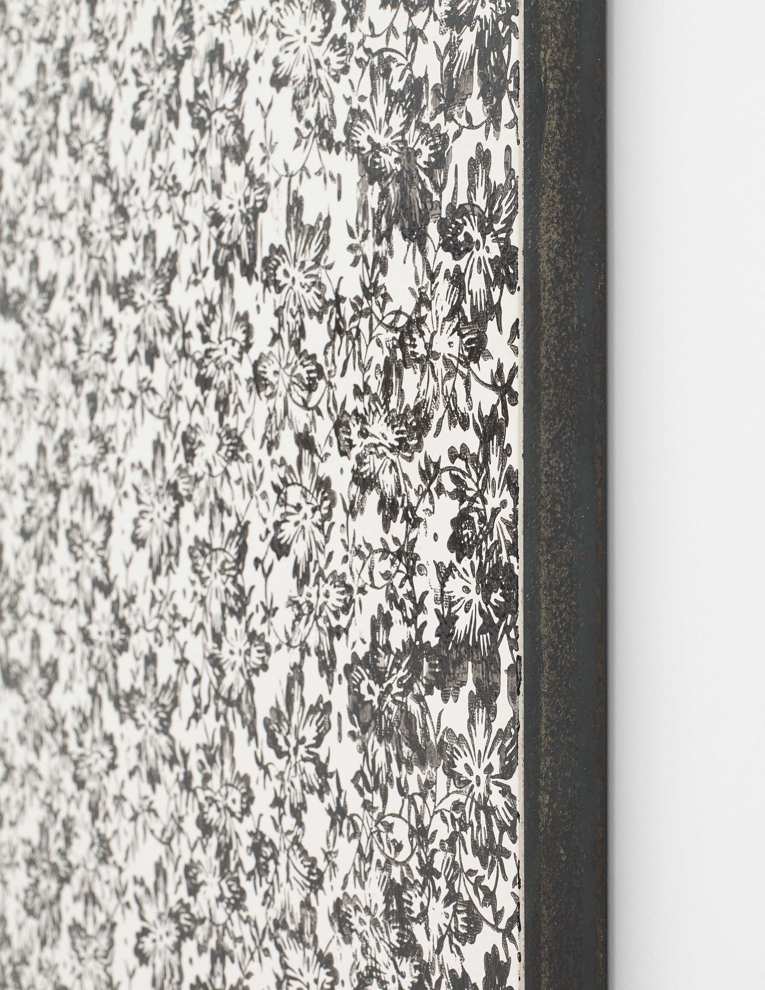 Detail view of Christopher Wool's painting Untitled P16, 1987