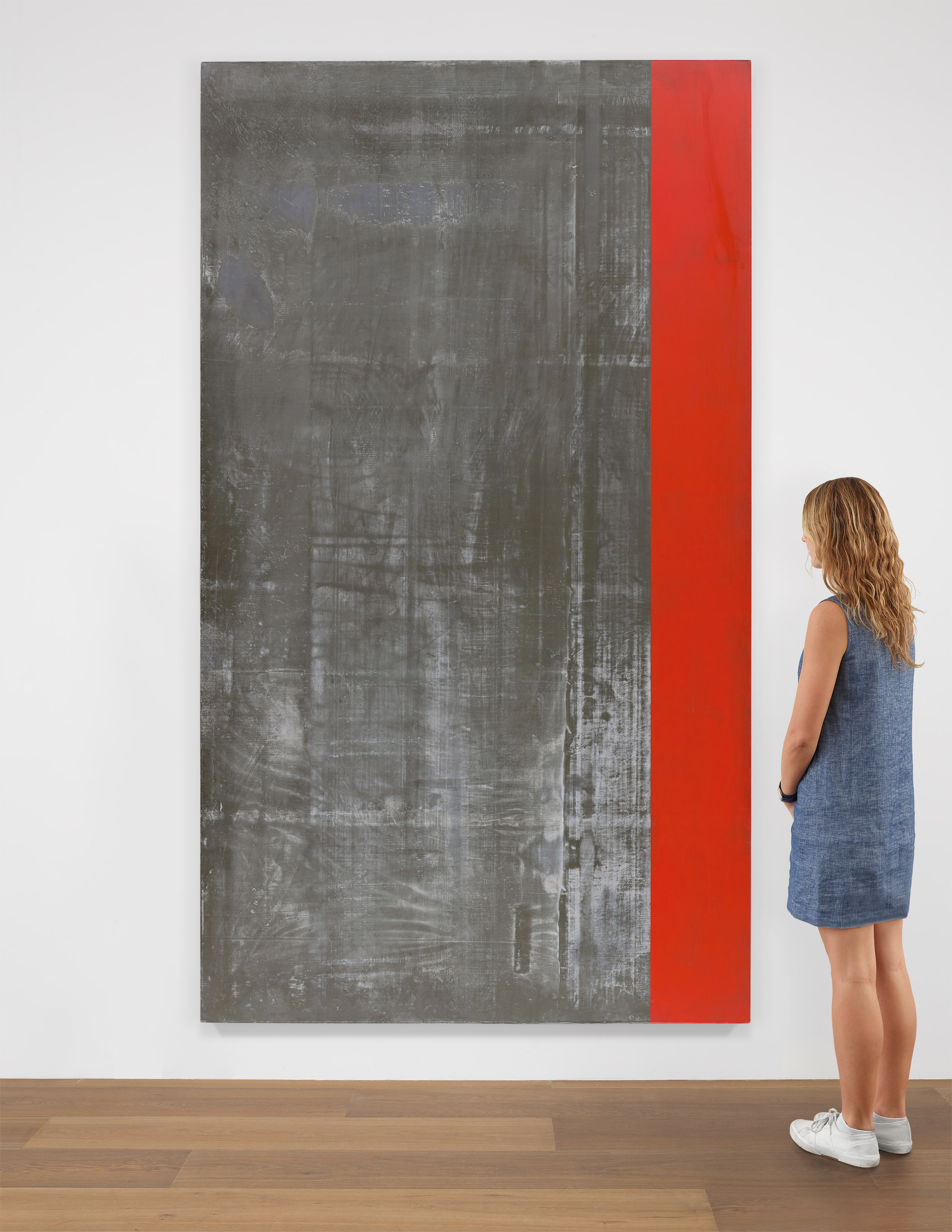 Scale view of Günther Förg's painting Untitled, 1990