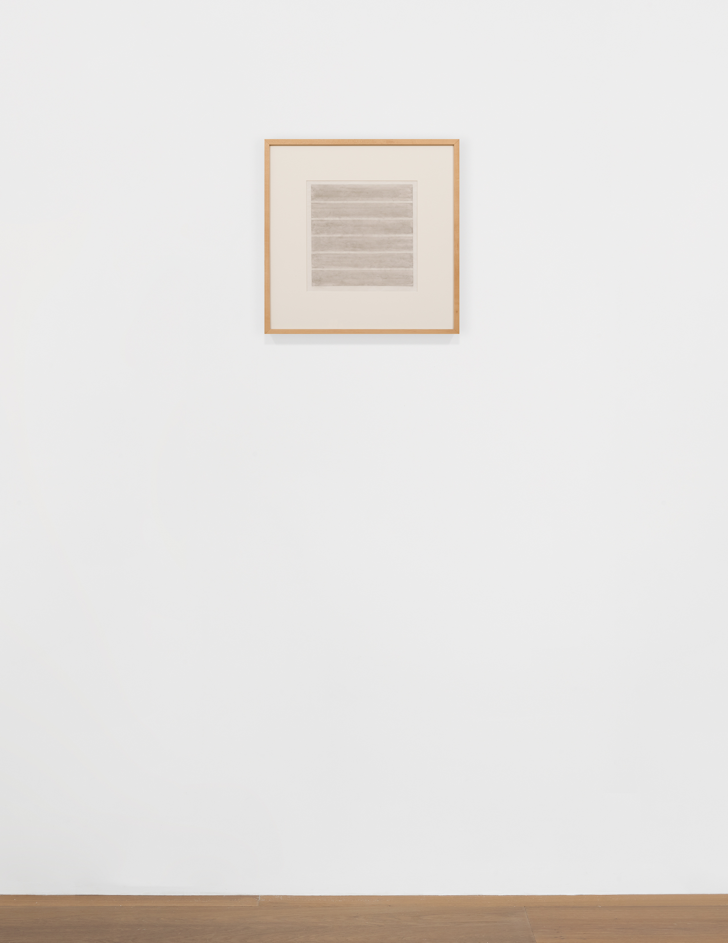 Installation view of Agnes Martin's painting Untitled 1994