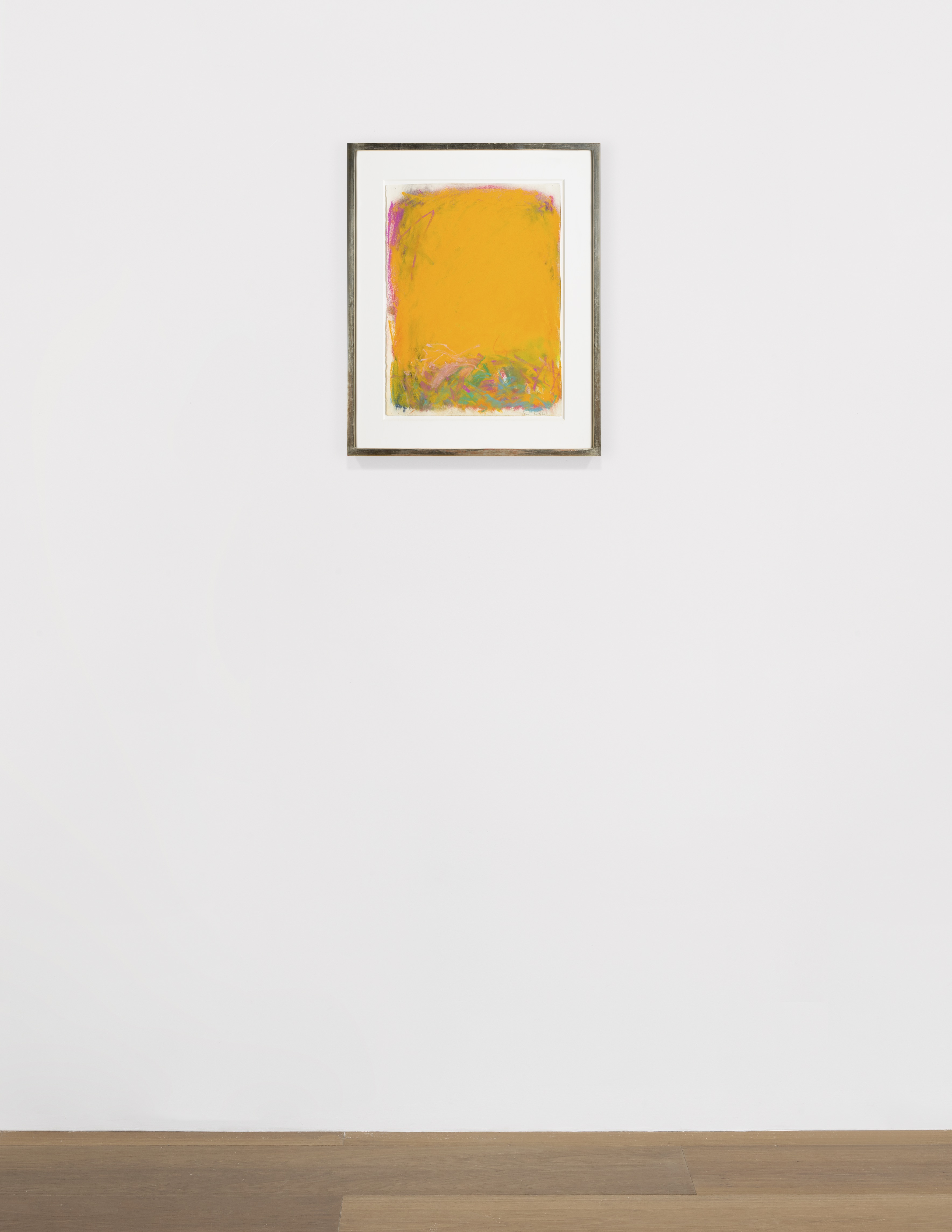 Installation view of Joan Mitchell's Untitled pastel on paper work