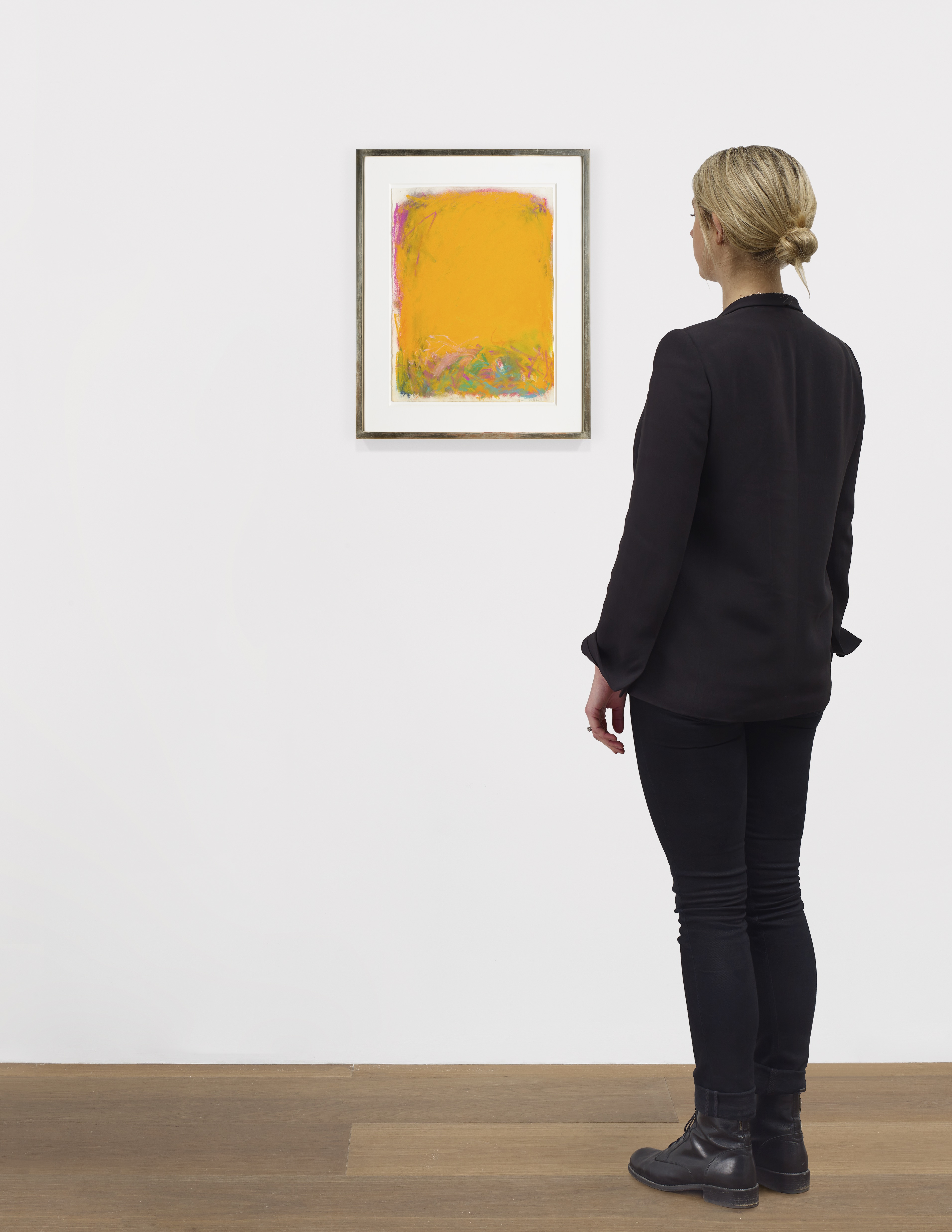 Scale view of Joan Mitchell's Untitled pastel on paper work