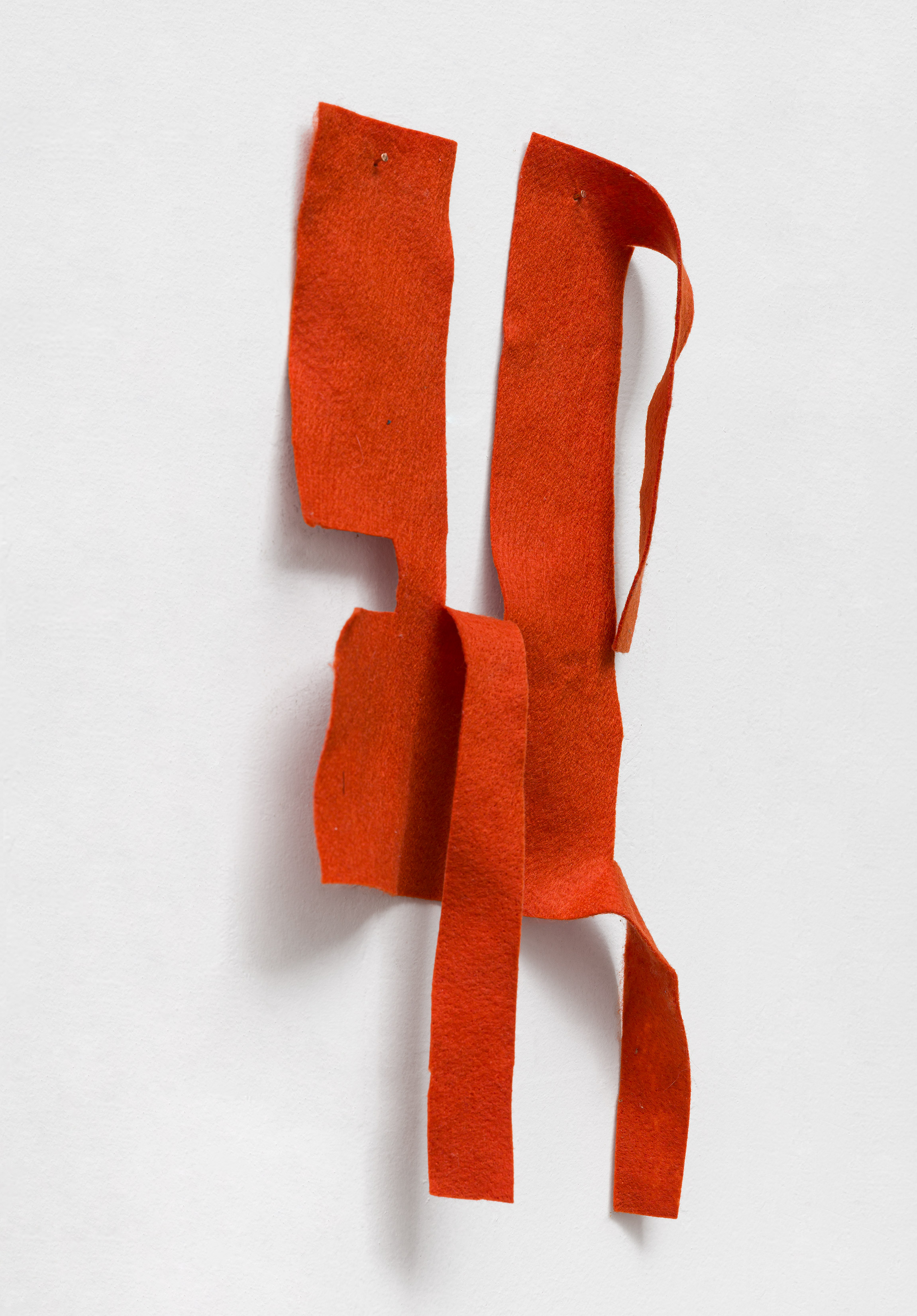 Angled view of Paulo Monteiro's Untitled felt piece