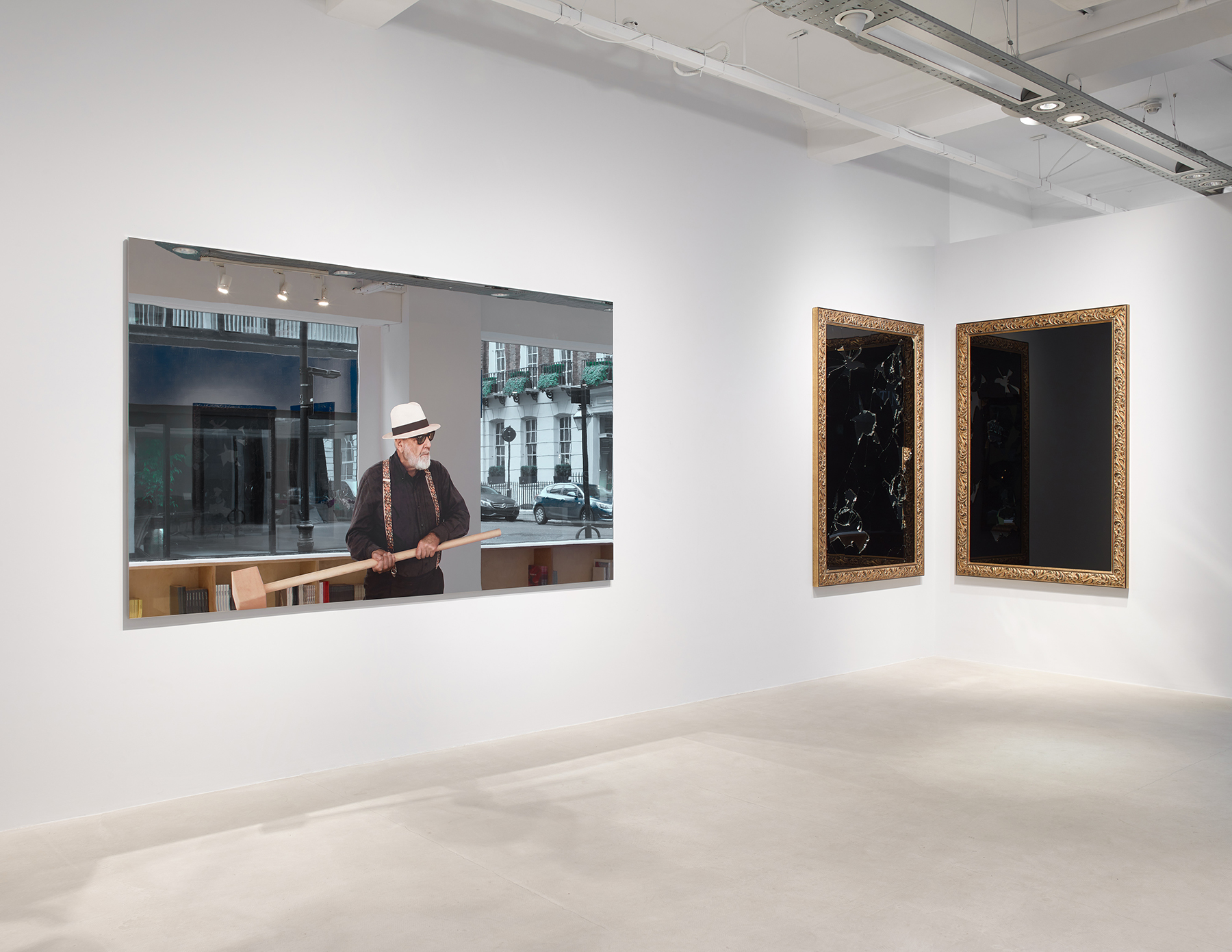 Installation view of Michelangelo Pistoletto at 40 Albemarle St