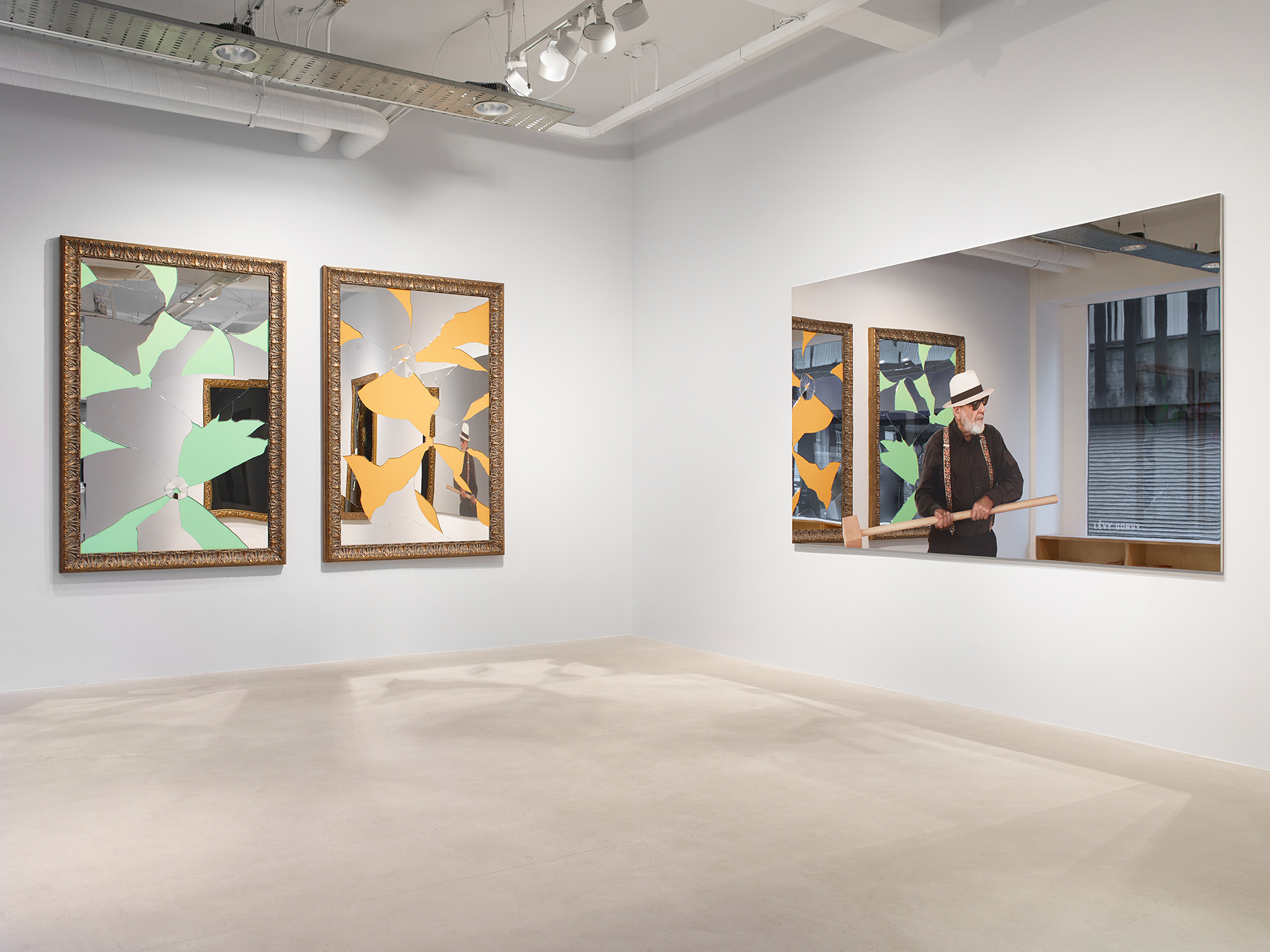 Installation view of Michelangelo Pistoletto at 40 Albemarle St