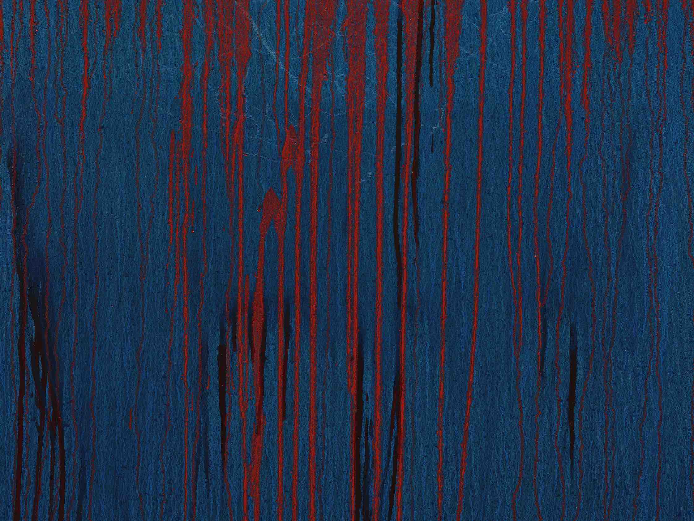 Detail view of Pat Steir's painting titled Considering Rothko #12