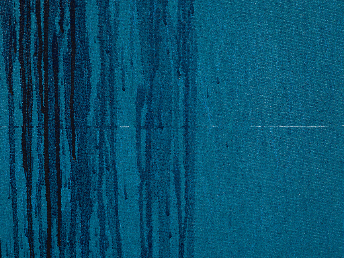 Detail view of Pat Steir's painting Considering Rothko #3