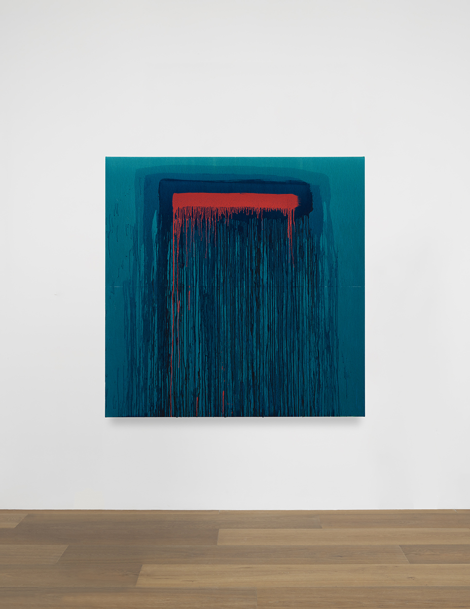 Installation view of Pat Steir's painting Considering Rothko #3