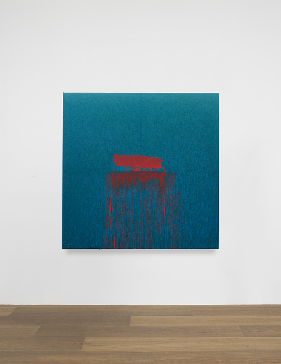 Installation view of Pat Steir's painting Considering Rothko #5