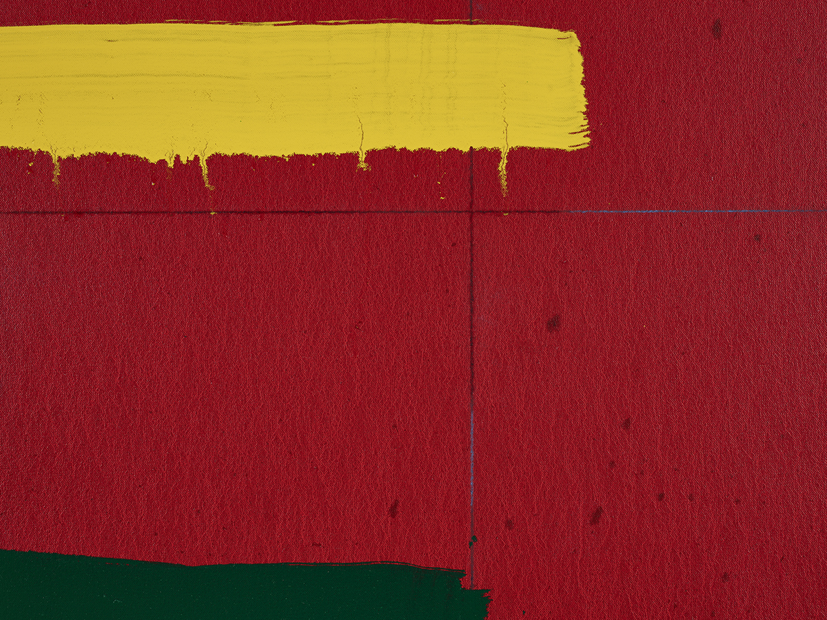 Detail view of Pat Steir's painting Considering Rothko #8