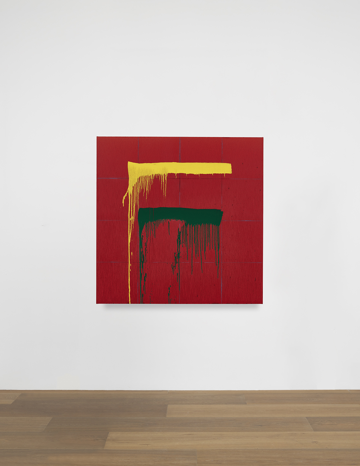 Installation view of Pat Steir's painting Considering Rothko #8