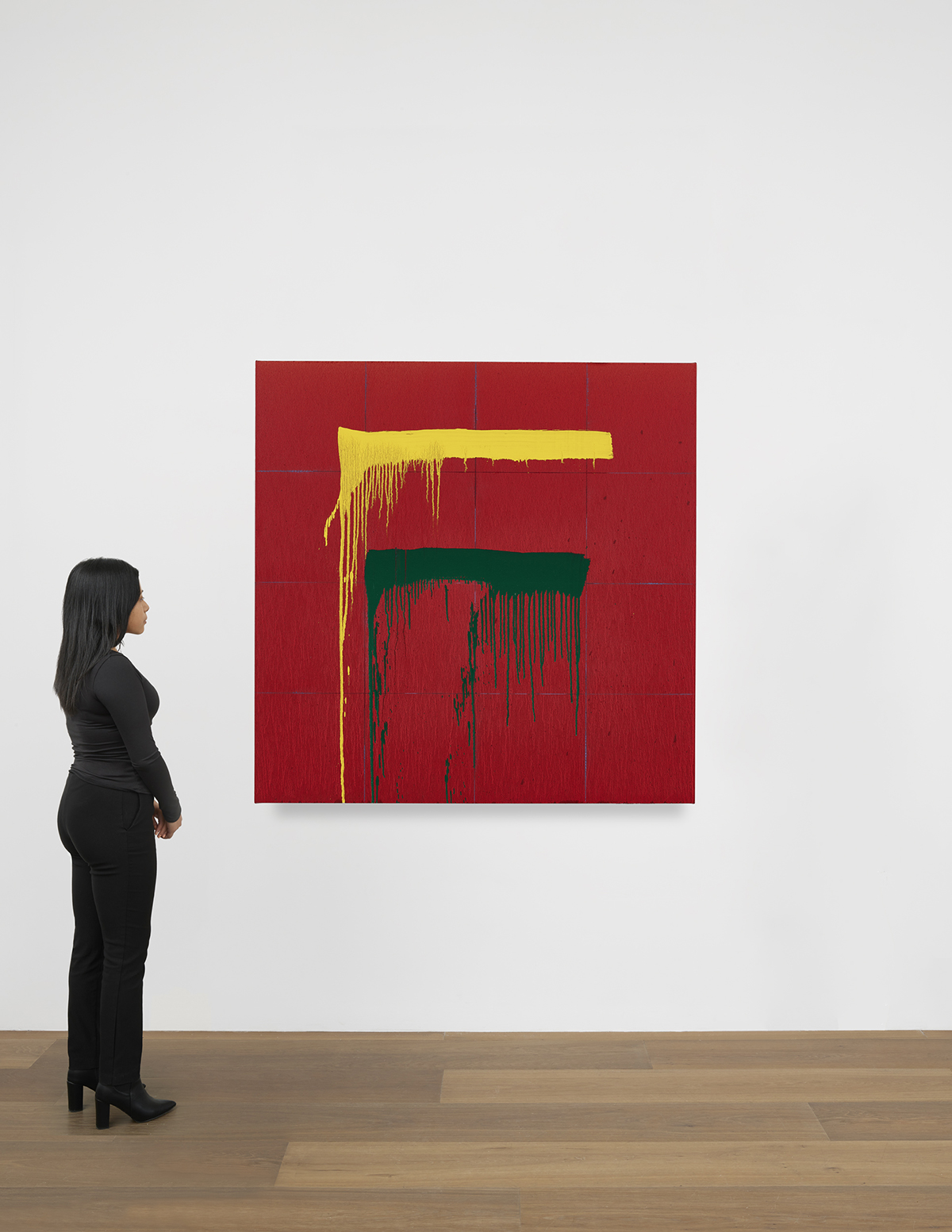 Scale view of Pat Steir's painting Considering Rothko #8