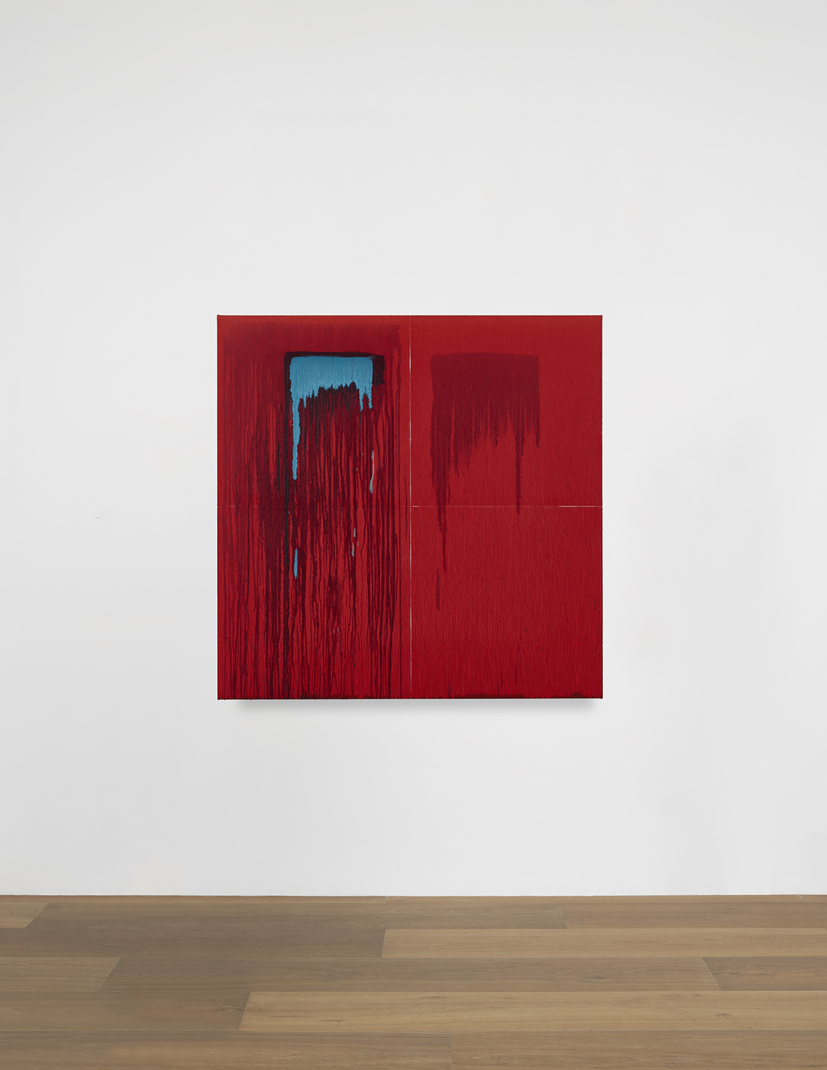 Installation view of Pat Steir's painting Considering Rothko #9