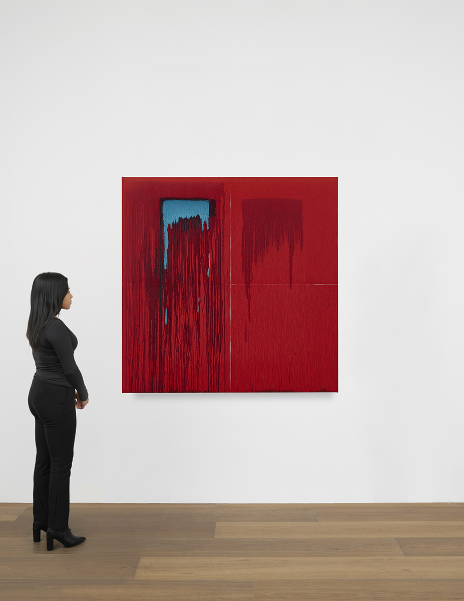 Scale view of Pat Steir's painting Considering Rothko #9