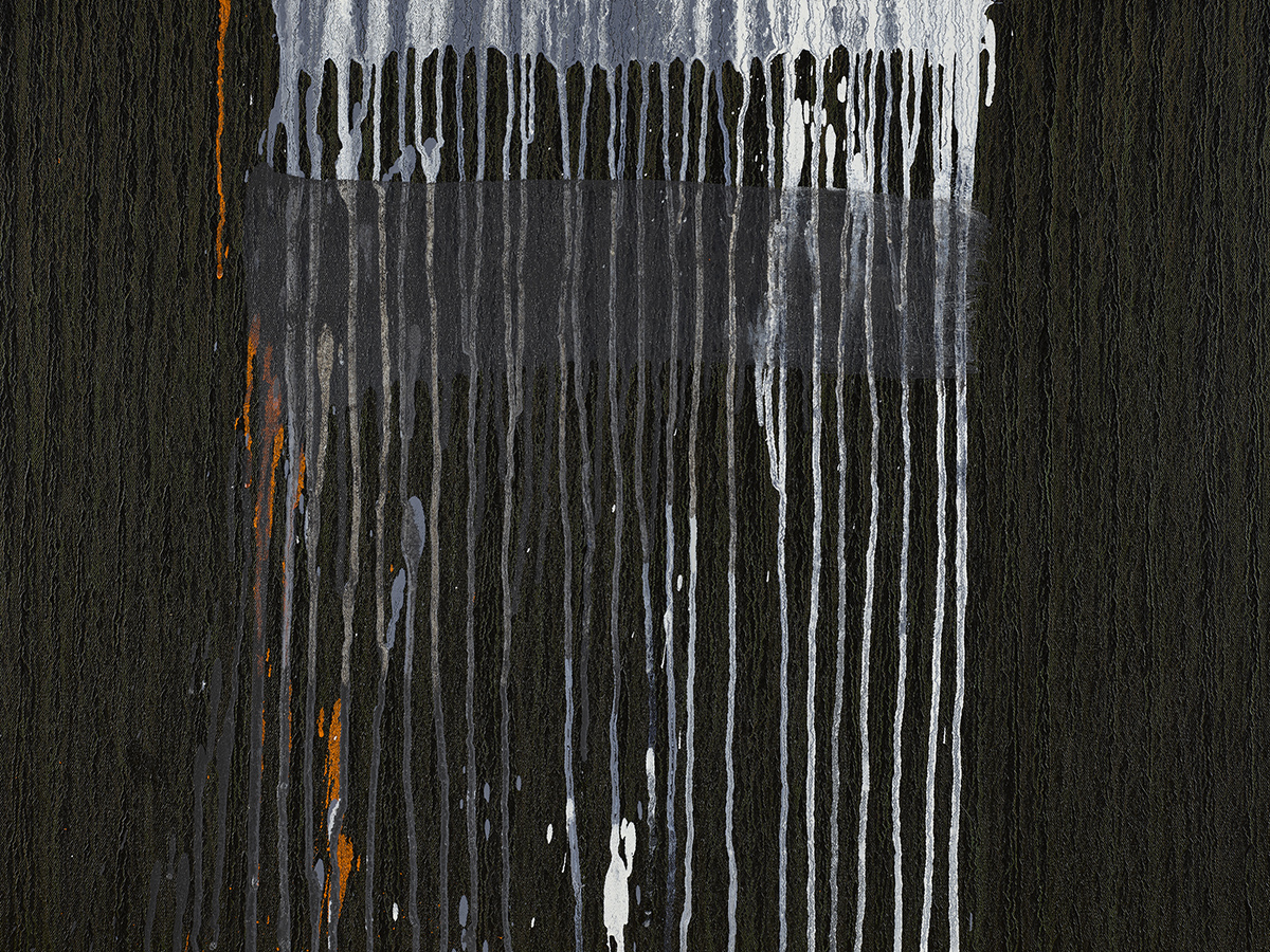 Detail view of Pat Steir's painting Sister