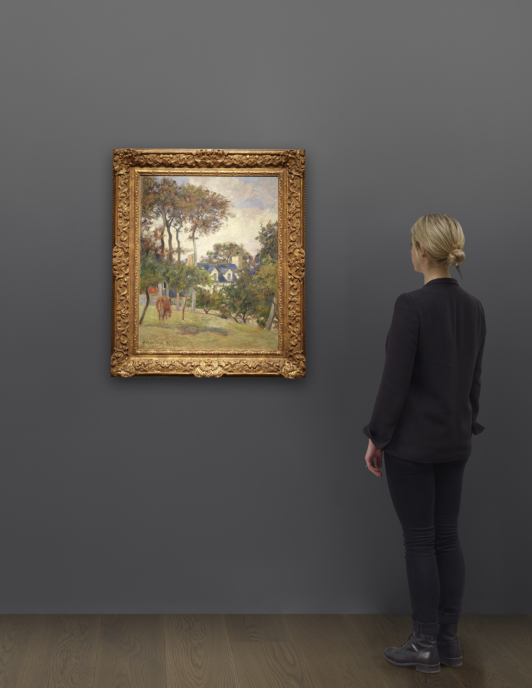 Scale view of Paul Gauguin's painting titled La Maison Blanche