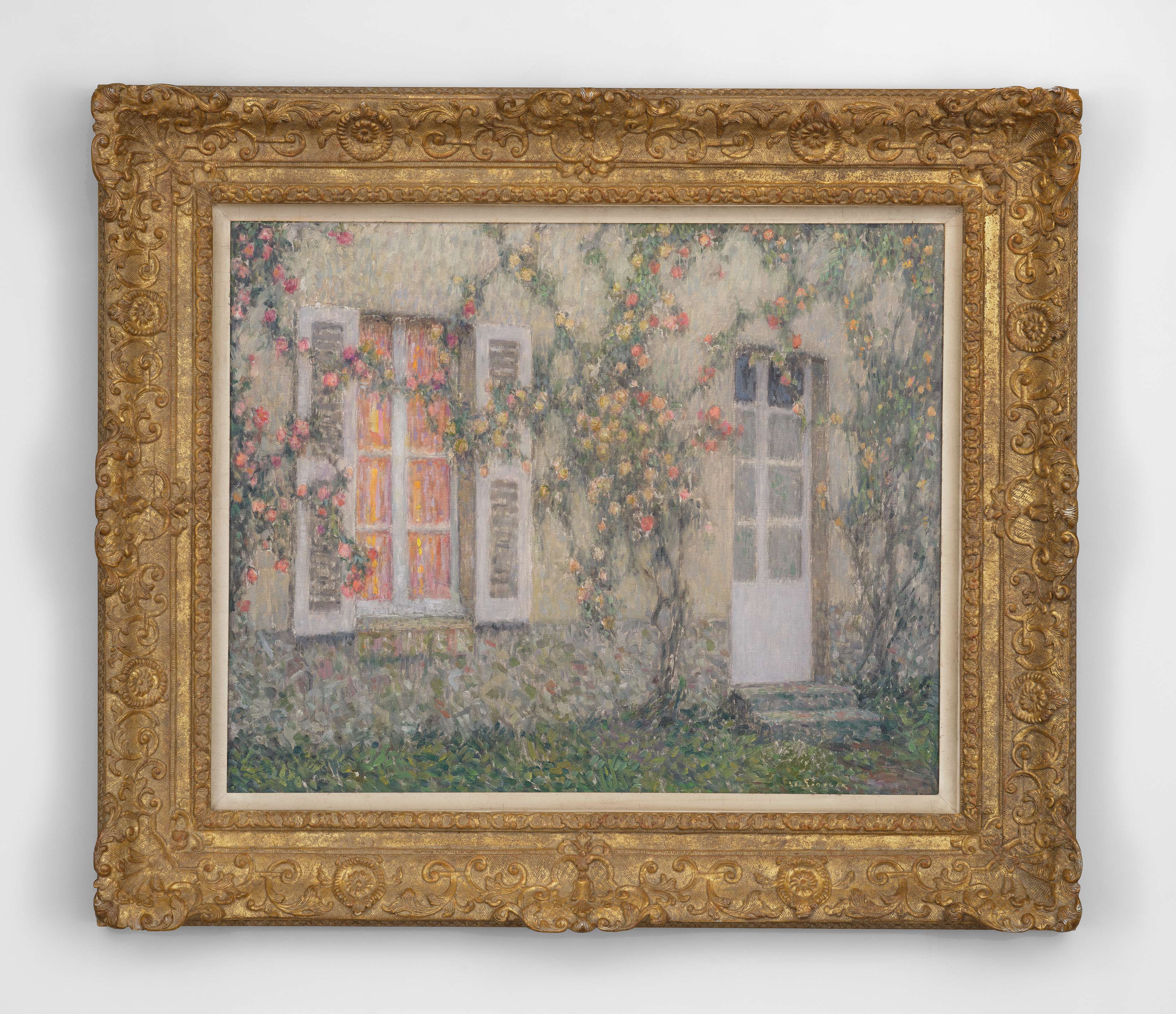 Henri Le Sidaner's painting titled La mainson aux roses