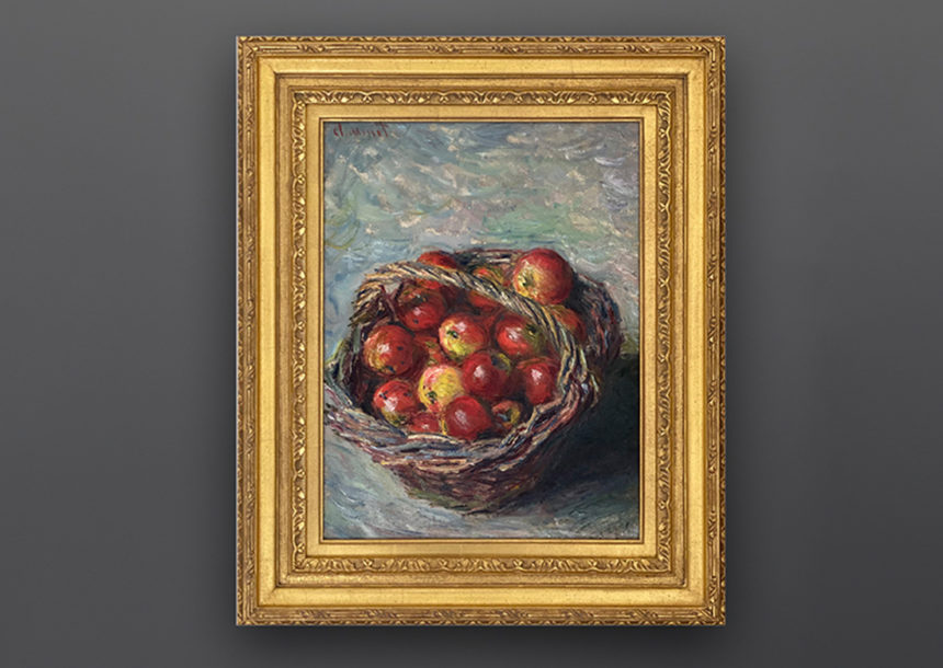 Image of Claude Monet's painting Panier de pommes