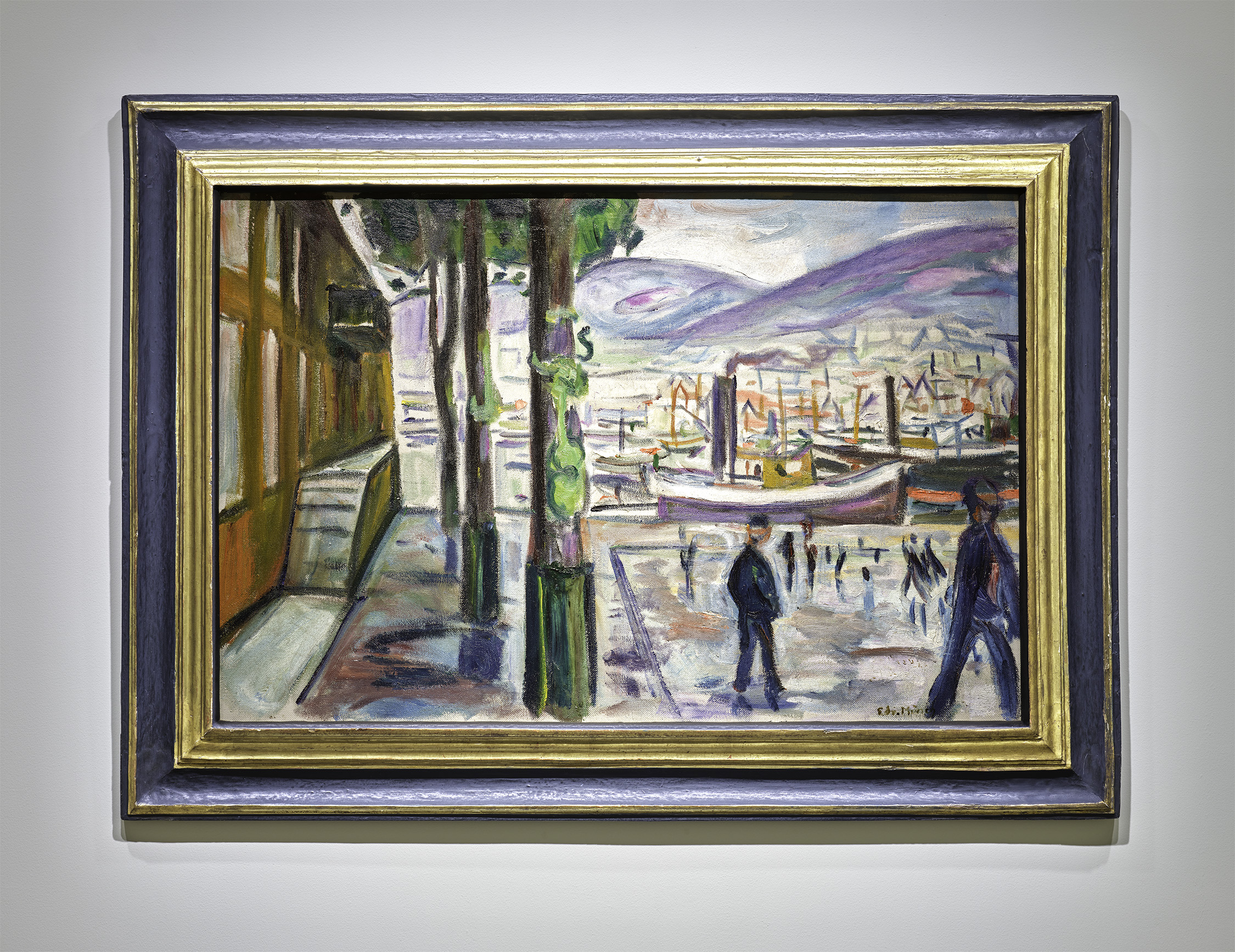 Edvard Munch's painting titled Der Hafen in Bergen