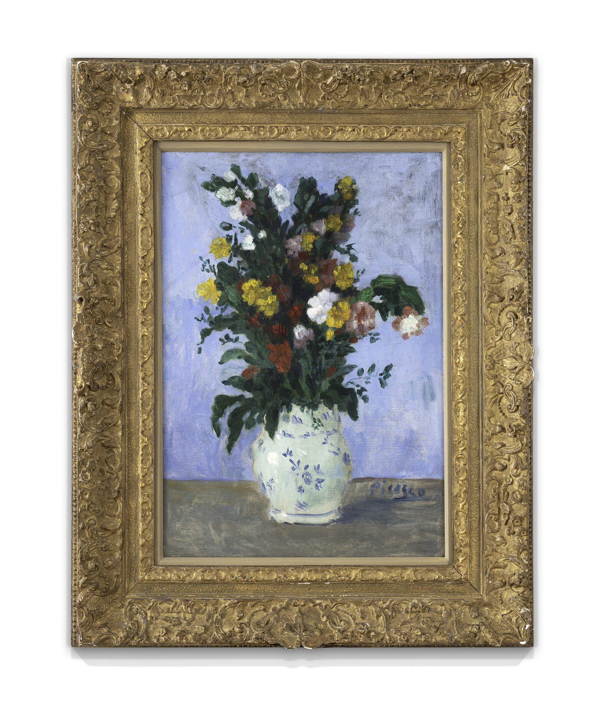 Pablo Picasso's painting titled Vase de fleurs