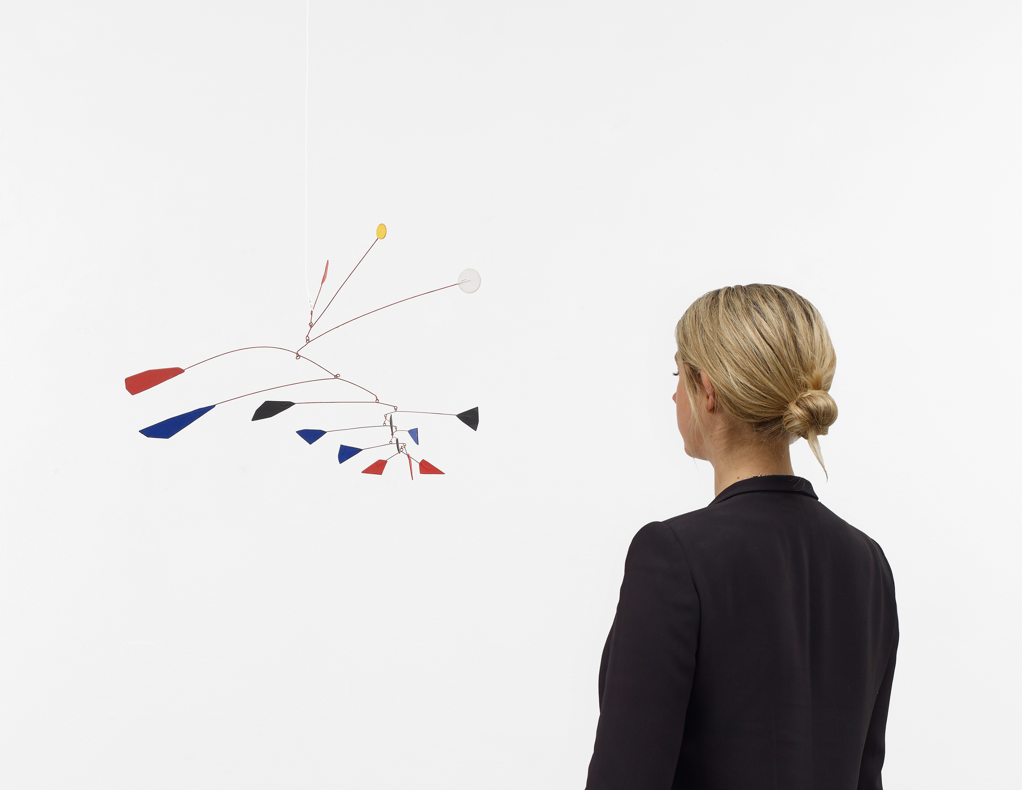 Cropped scale view of Alexander Calder's Untitled mobile sculpture, c. 1956