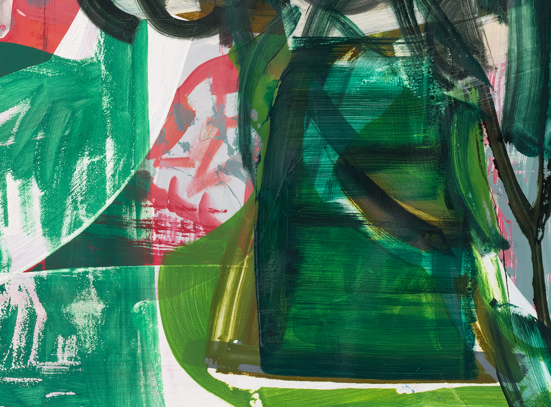 Detail view of Amy Sillman's painting Feb2