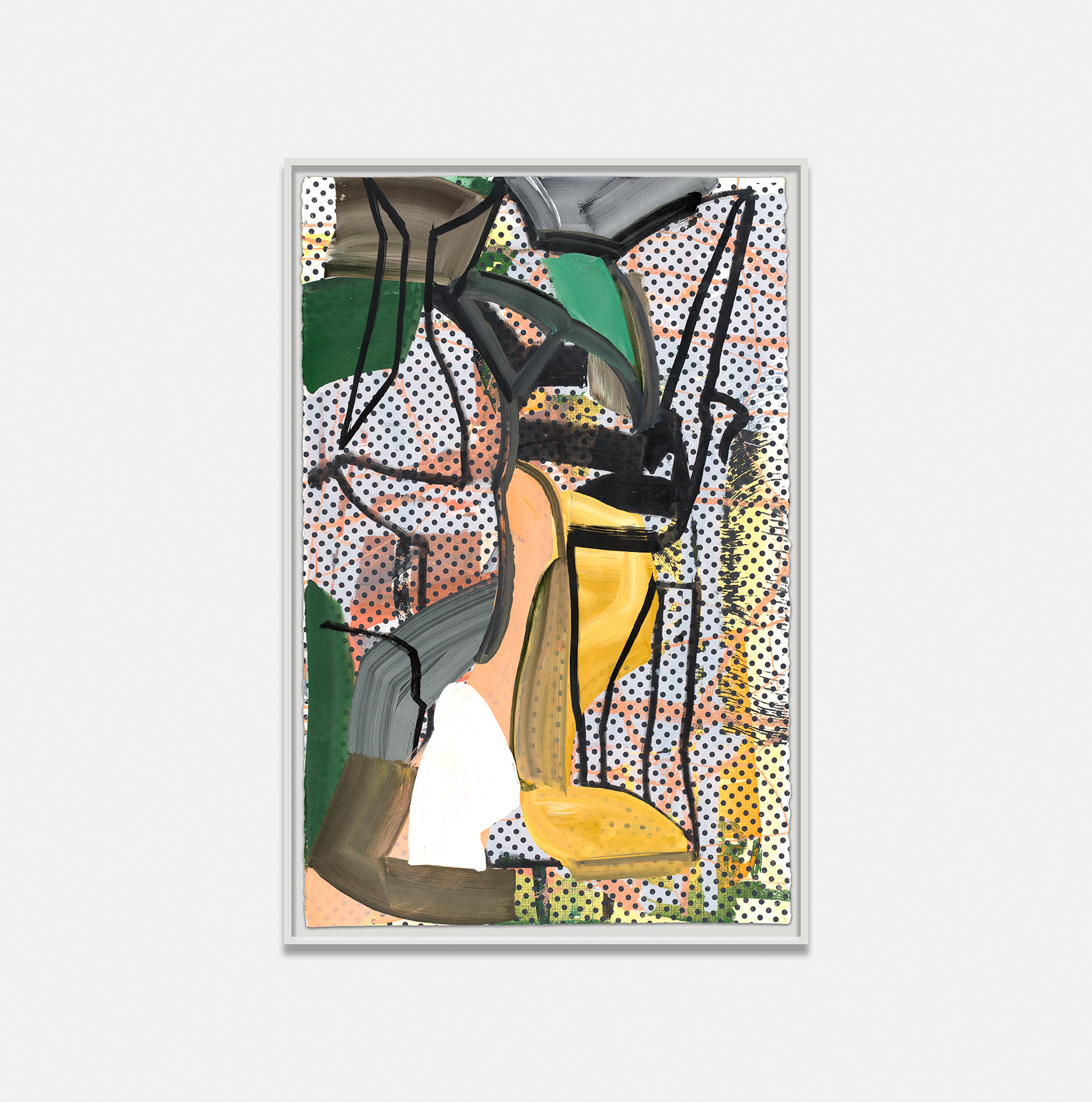 Amy Sillman's painting SK87 framed