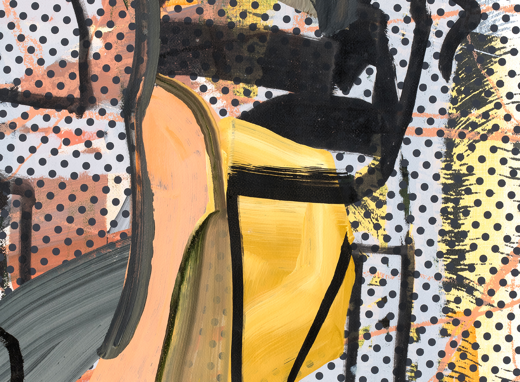 Detail view of Amy Sillman's painting SK87