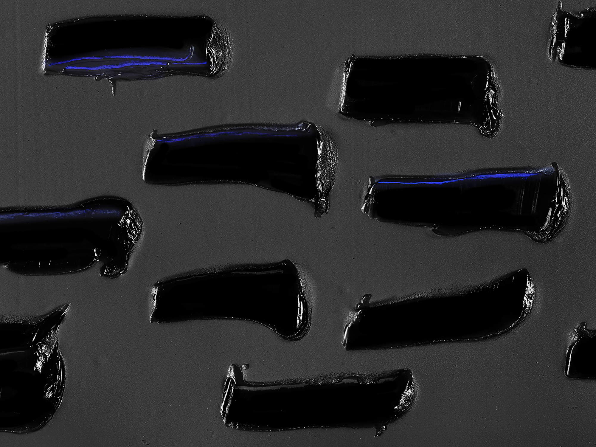 Detail of Pierre Soulages’s Peinture 102 x 165 cm, 15 janvier 2020