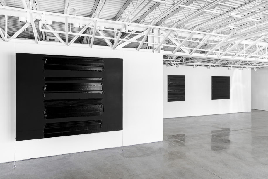 Installation image of Pierre Soulages exhibition at Levy Gorvy Palm Beach