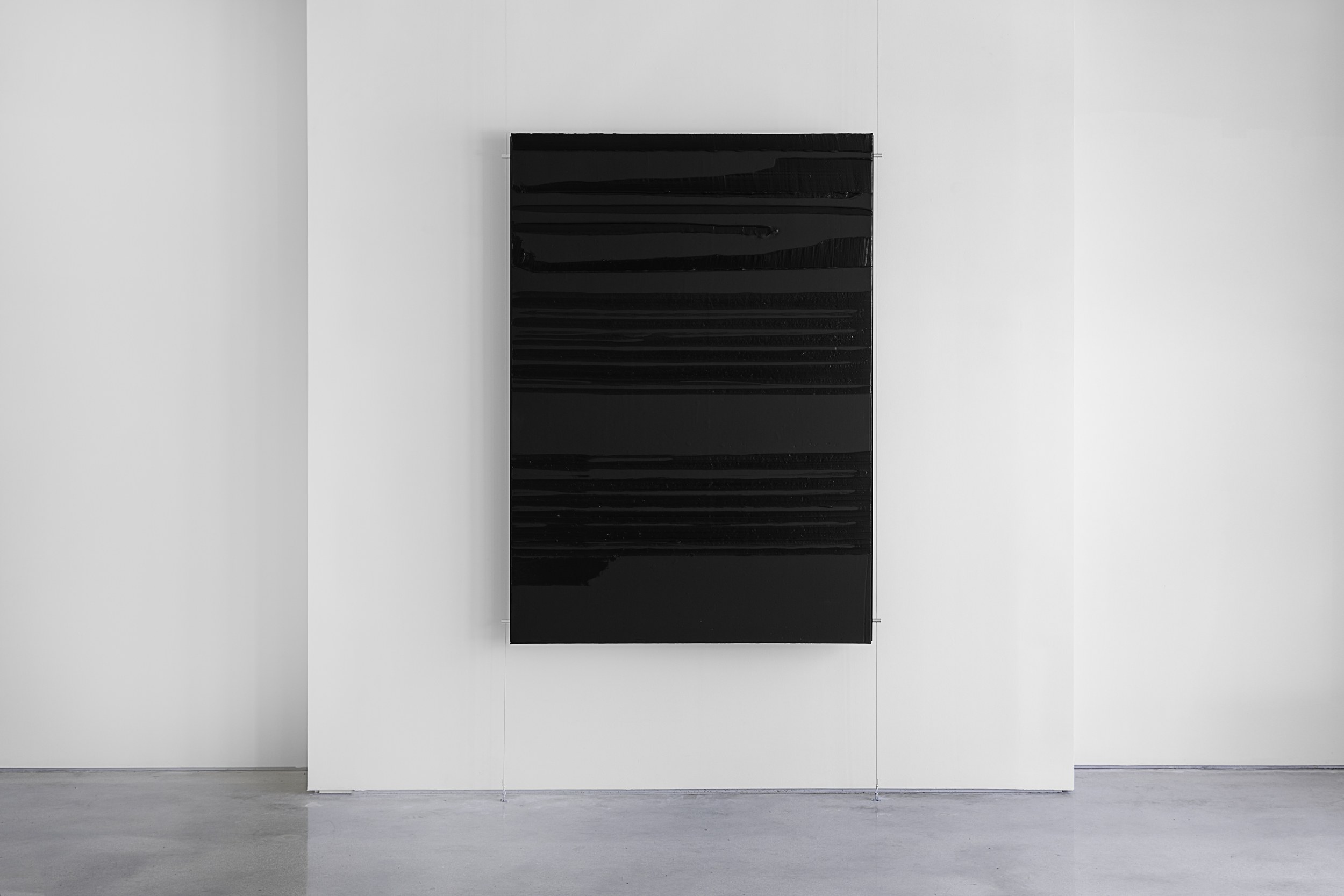 Installation image of Pierre Soulages exhibition at Levy Gorvy Palm Beach