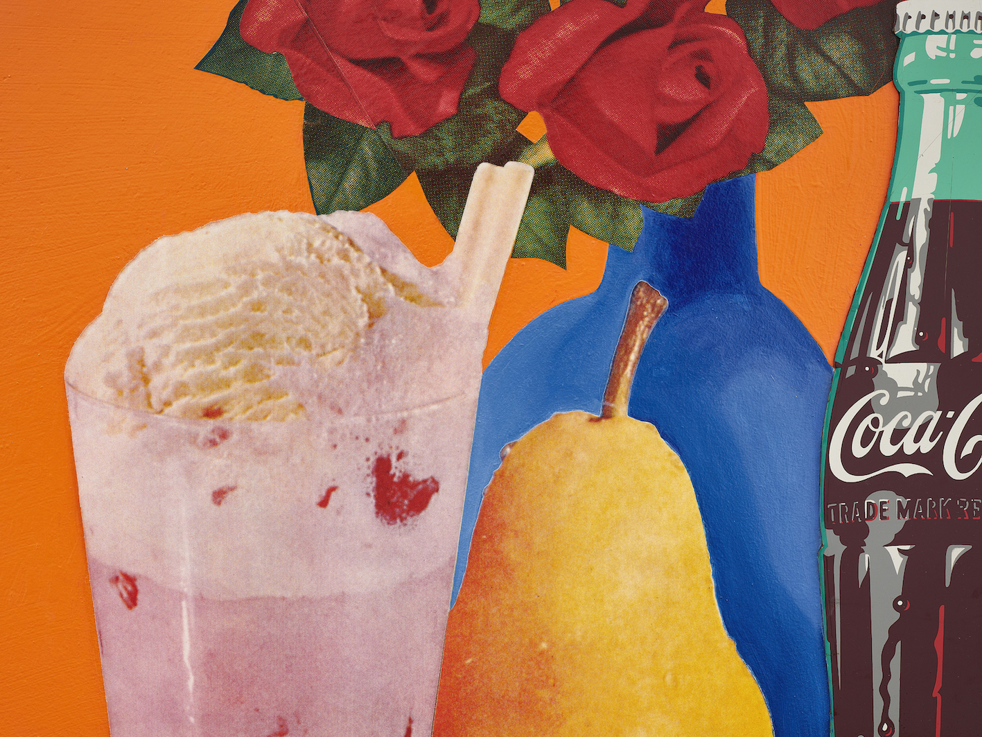 Detail view of Tom Wesselmann's collage Still Life #34v