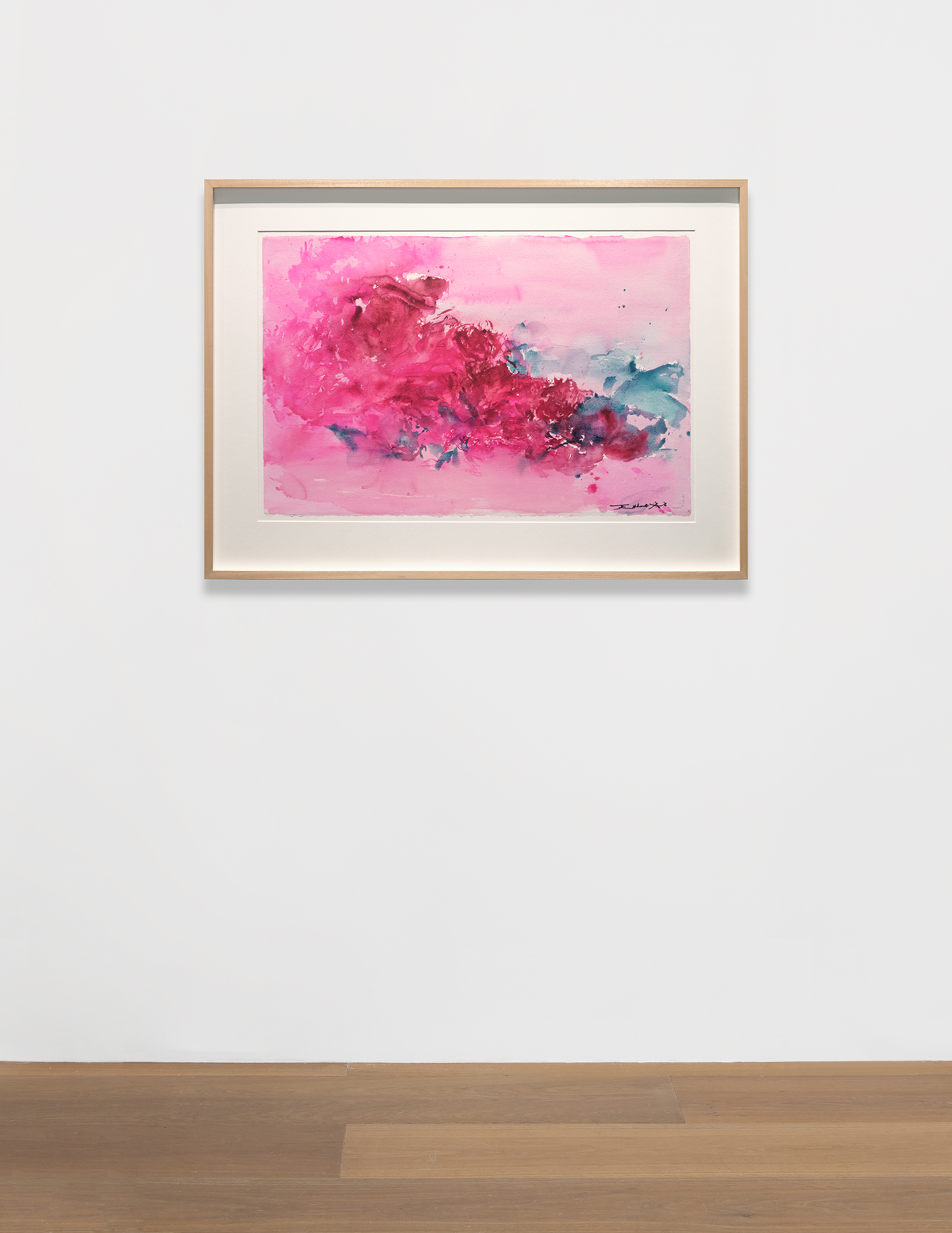 Installation view of Zao Wou-Ki's Untitled 2007 watercolor