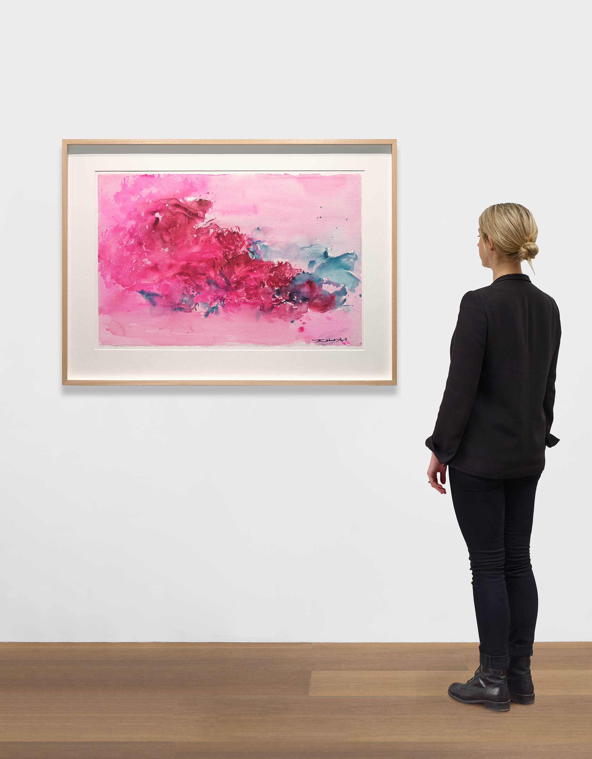 Scale view of Zao Wou-Ki's Untitled 2007 watercolor