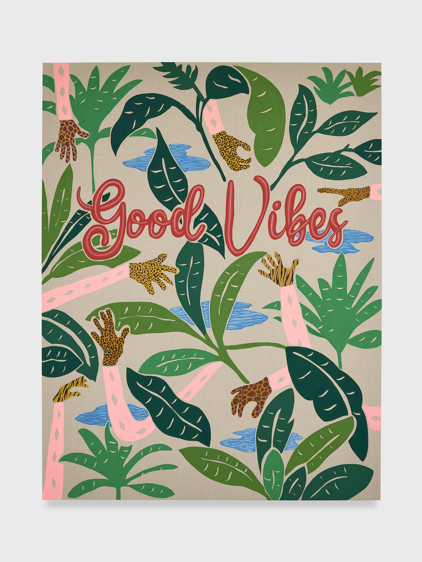 Joel Mesler's painting Untitled (Good Vibes)