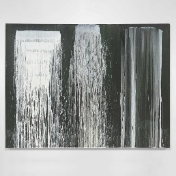 Pat Steir's painting Three Times Waterfall