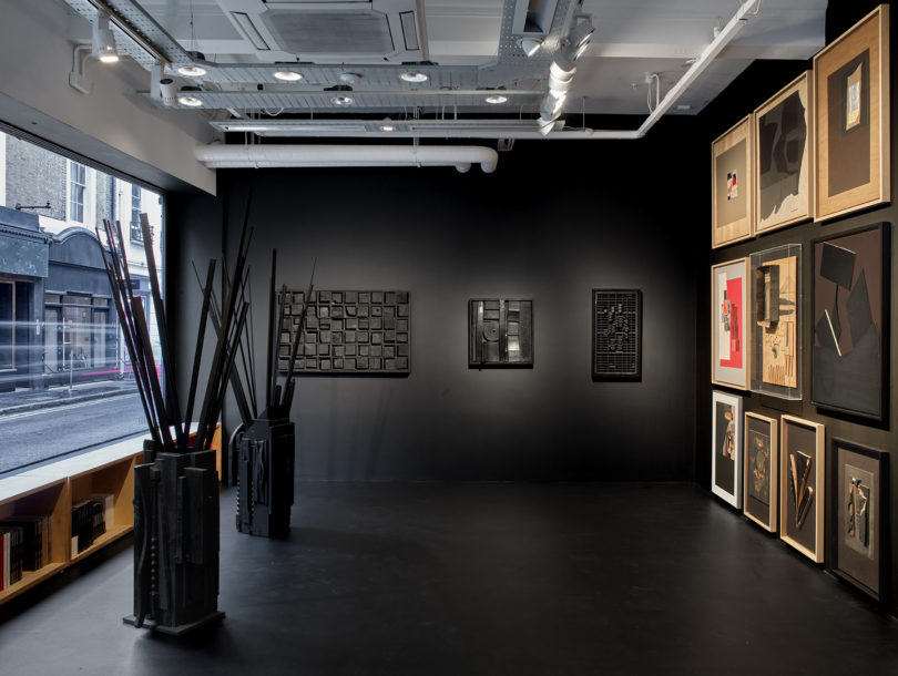 Installation image of Louise Nevelson's exhibition Total Life in London