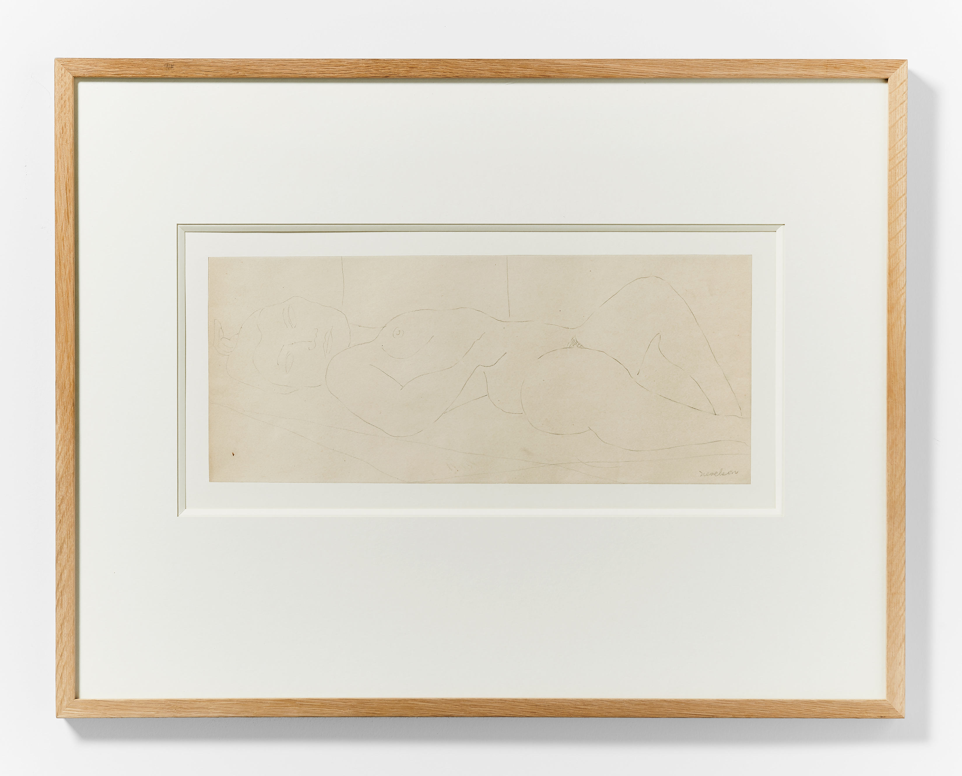 Louise Nevelson's drawing Untitled framed