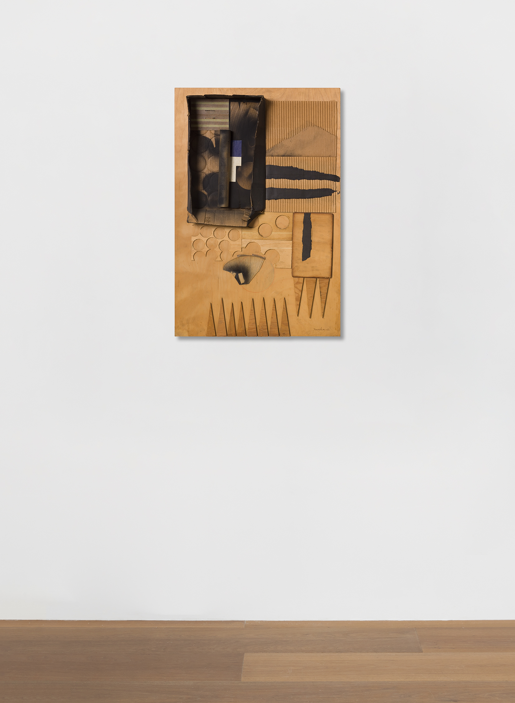 Installation view of Louise Nevelson's Untitled collage dated 1966