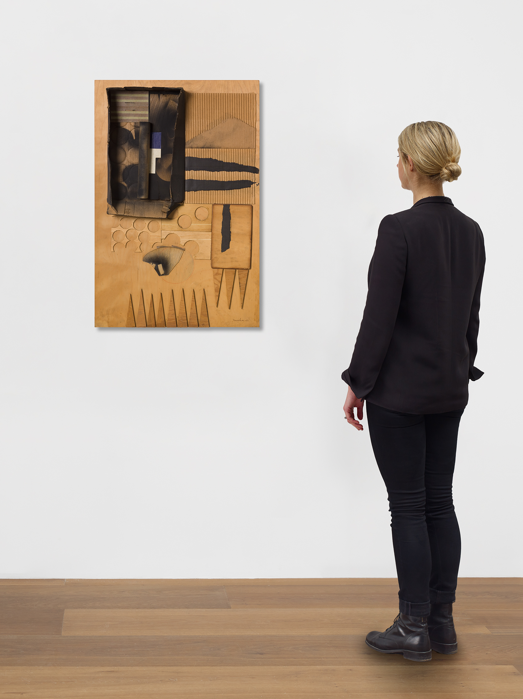 Scale view of Louise Nevelson's Untitled collage dated 1966