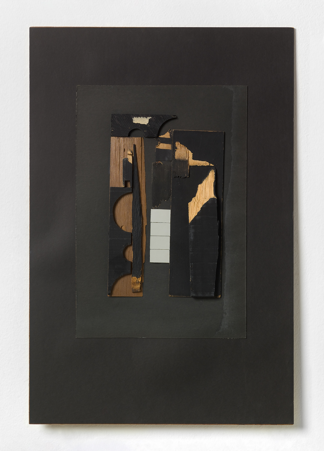 Louise Nevelson's cardboard, mirror, and wood on board piece Untitled