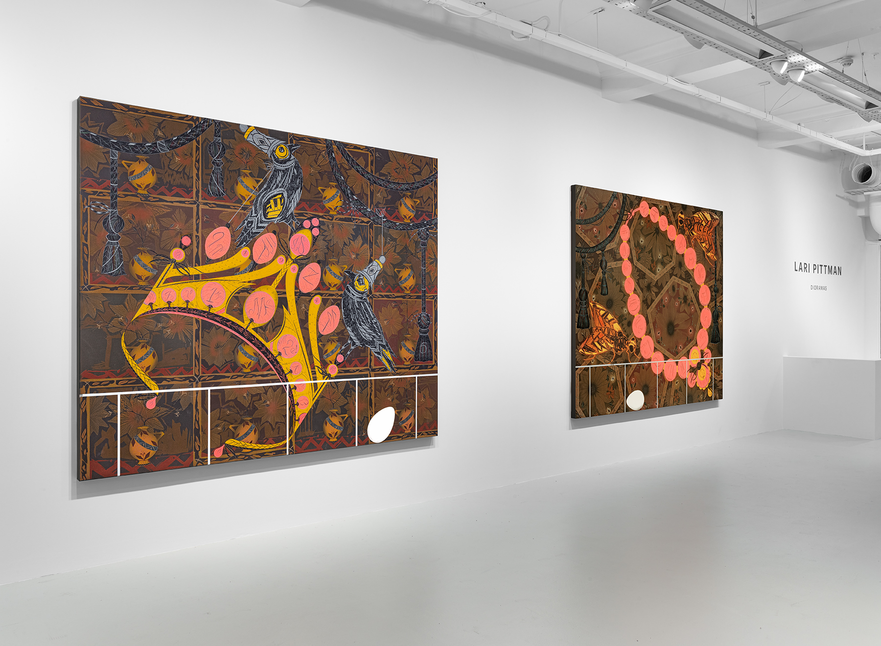 Installation view of Lari Pittman: Dioramas at 40 Albemarle Street