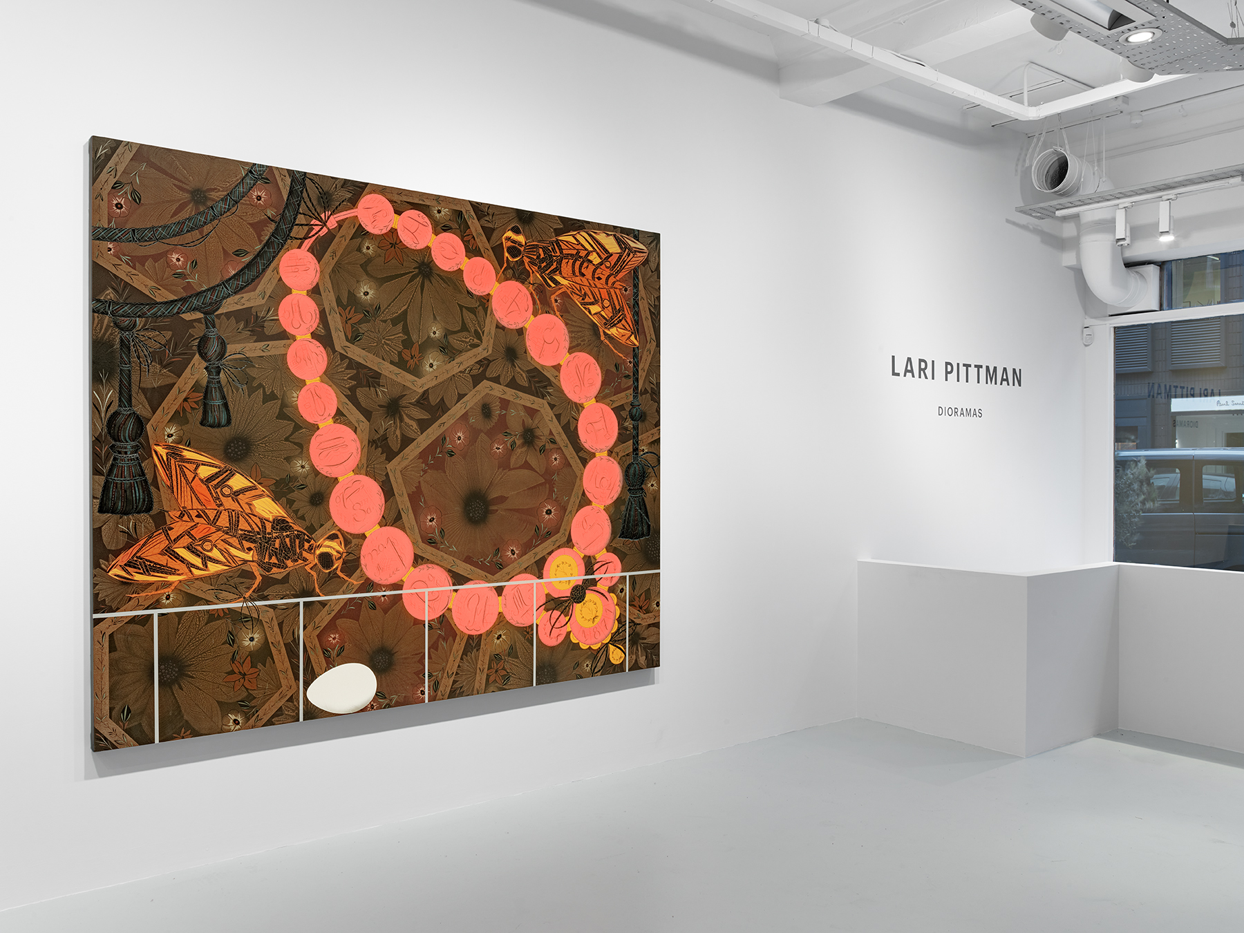 Installation view of Lari Pittman: Dioramas at 40 Albemarle Street