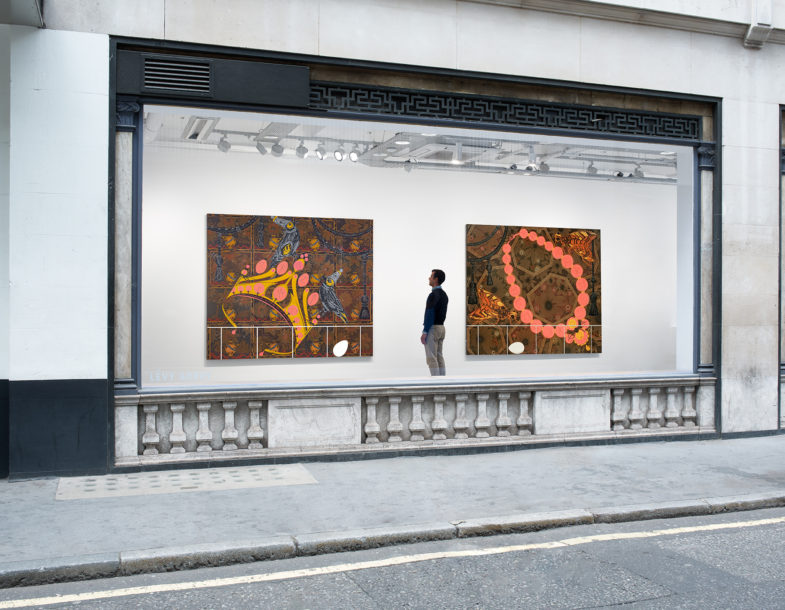 Installation view of Lari Pittman: Dioramas at 40 Albemarle Street